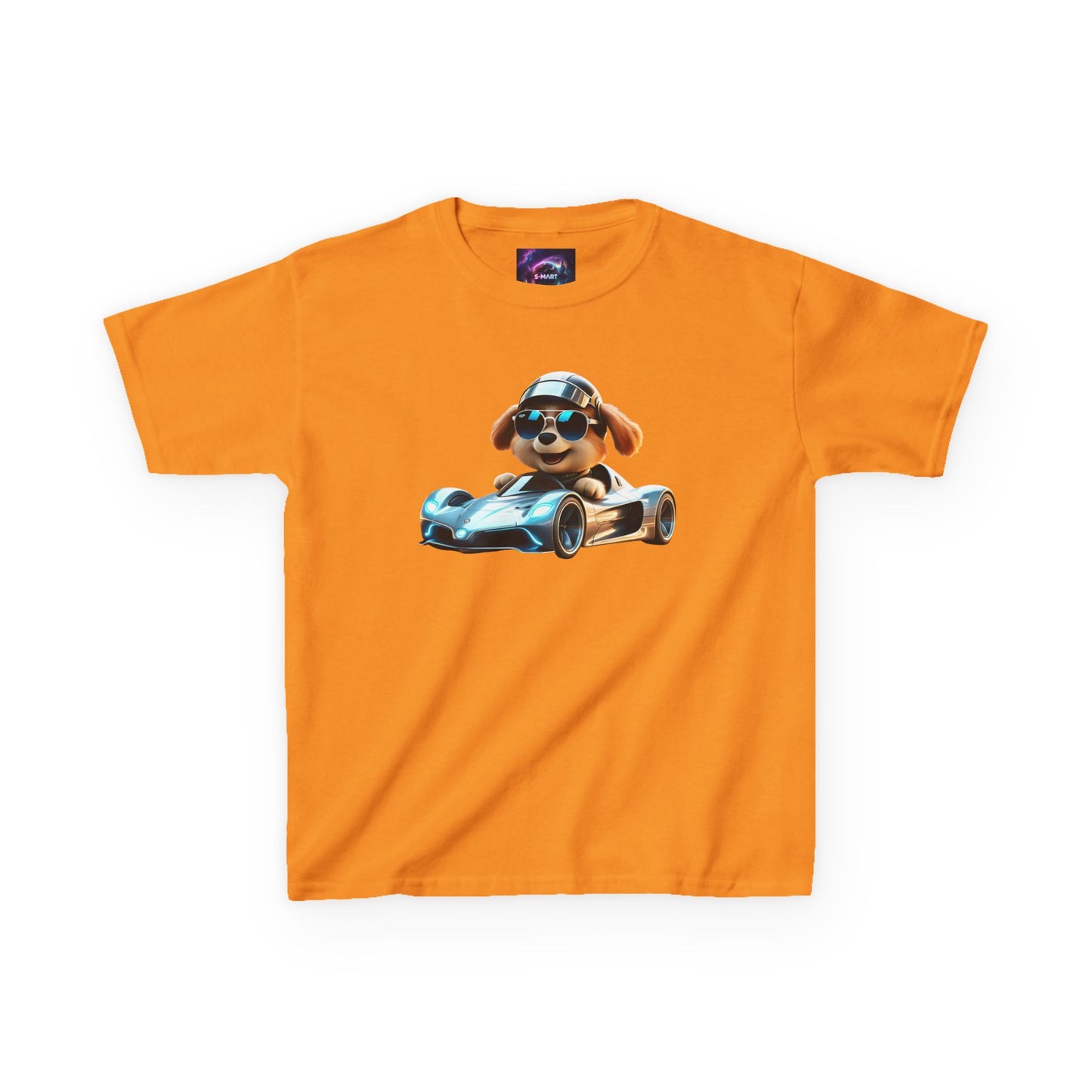 Cool Dog Racing Kids Tee - Fun Lightweight Cotton T-Shirt for Young Speedsters