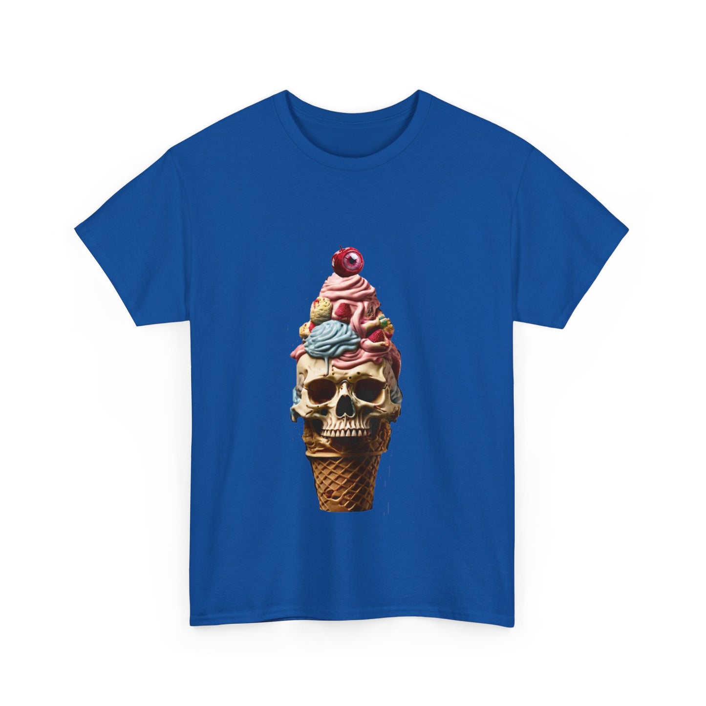 Skull Ice Cream Unisex Heavy Cotton Tee - S-Mart Shop Smart Treasures