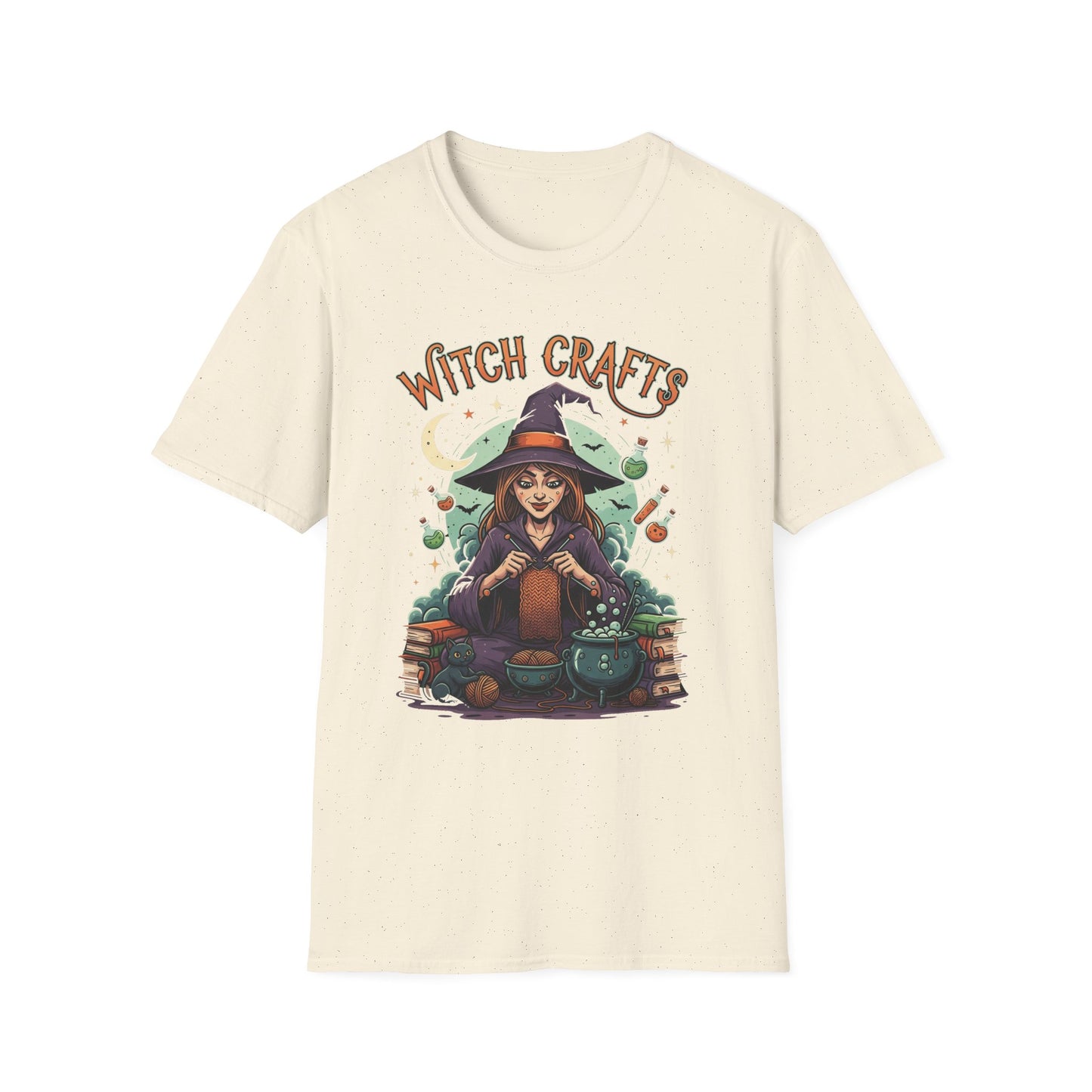 Witchcrafts Unisex Softstyle T-Shirt | Spooky Halloween Tee, Witchy Apparel, Gift for Witches, Retro Graphic Shirt, Autumn Fashion