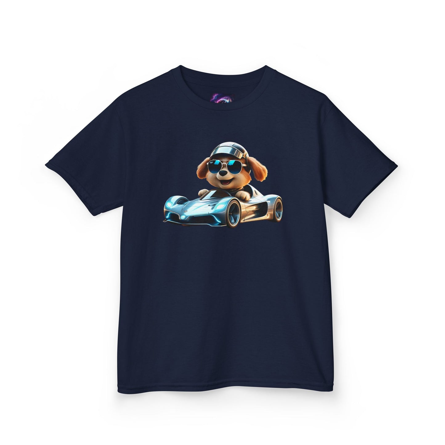 Cool Dog Racing Kids Tee - Fun Lightweight Cotton T-Shirt for Young Speedsters