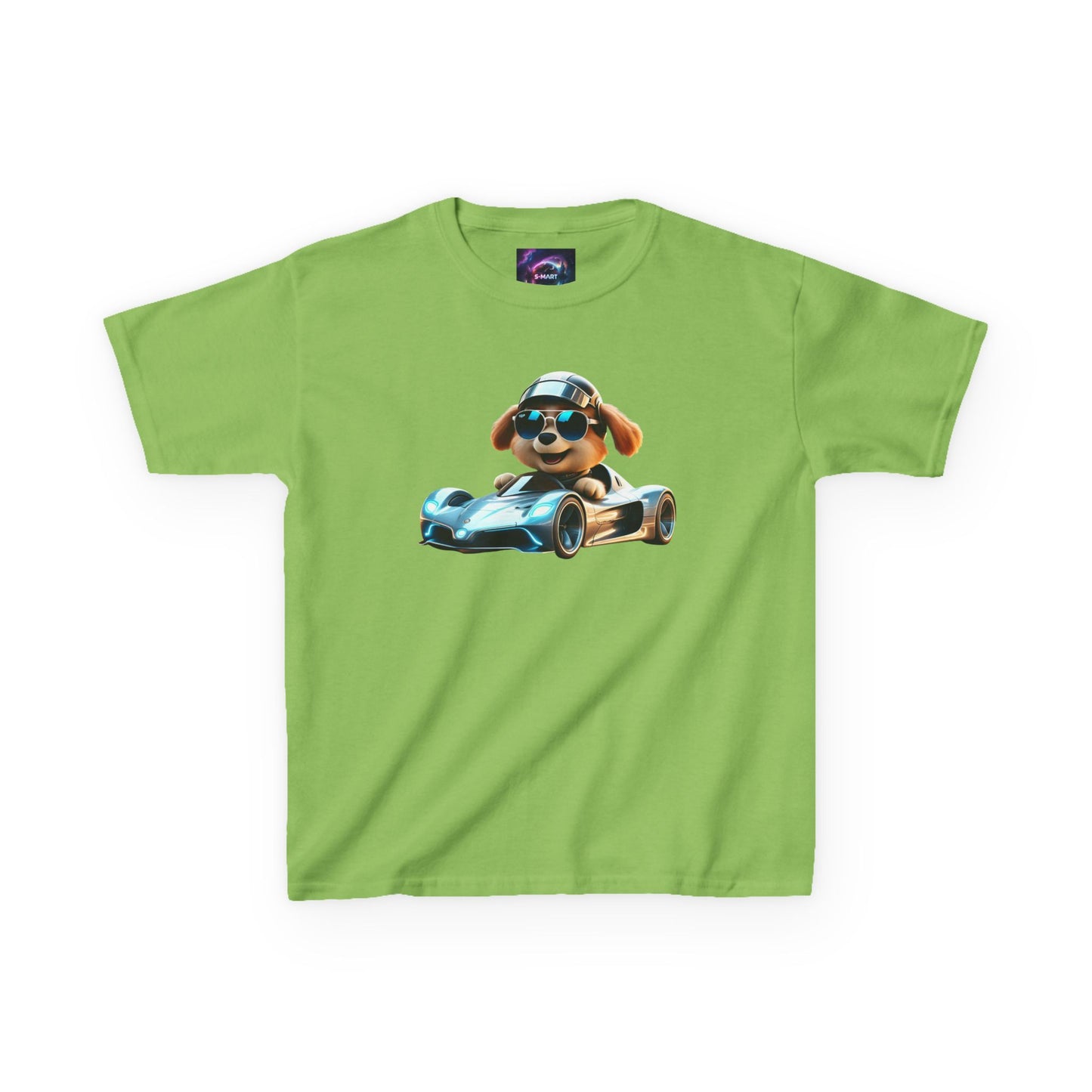 Cool Dog Racing Kids Tee - Fun Lightweight Cotton T-Shirt for Young Speedsters