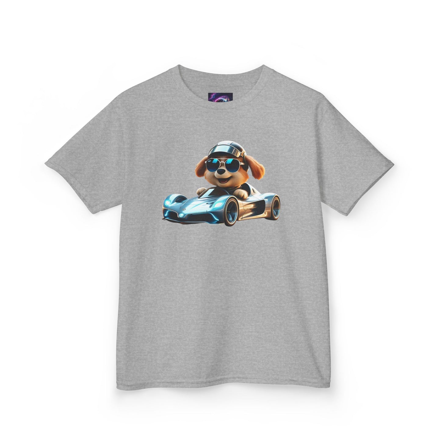 Cool Dog Racing Kids Tee - Fun Lightweight Cotton T-Shirt for Young Speedsters