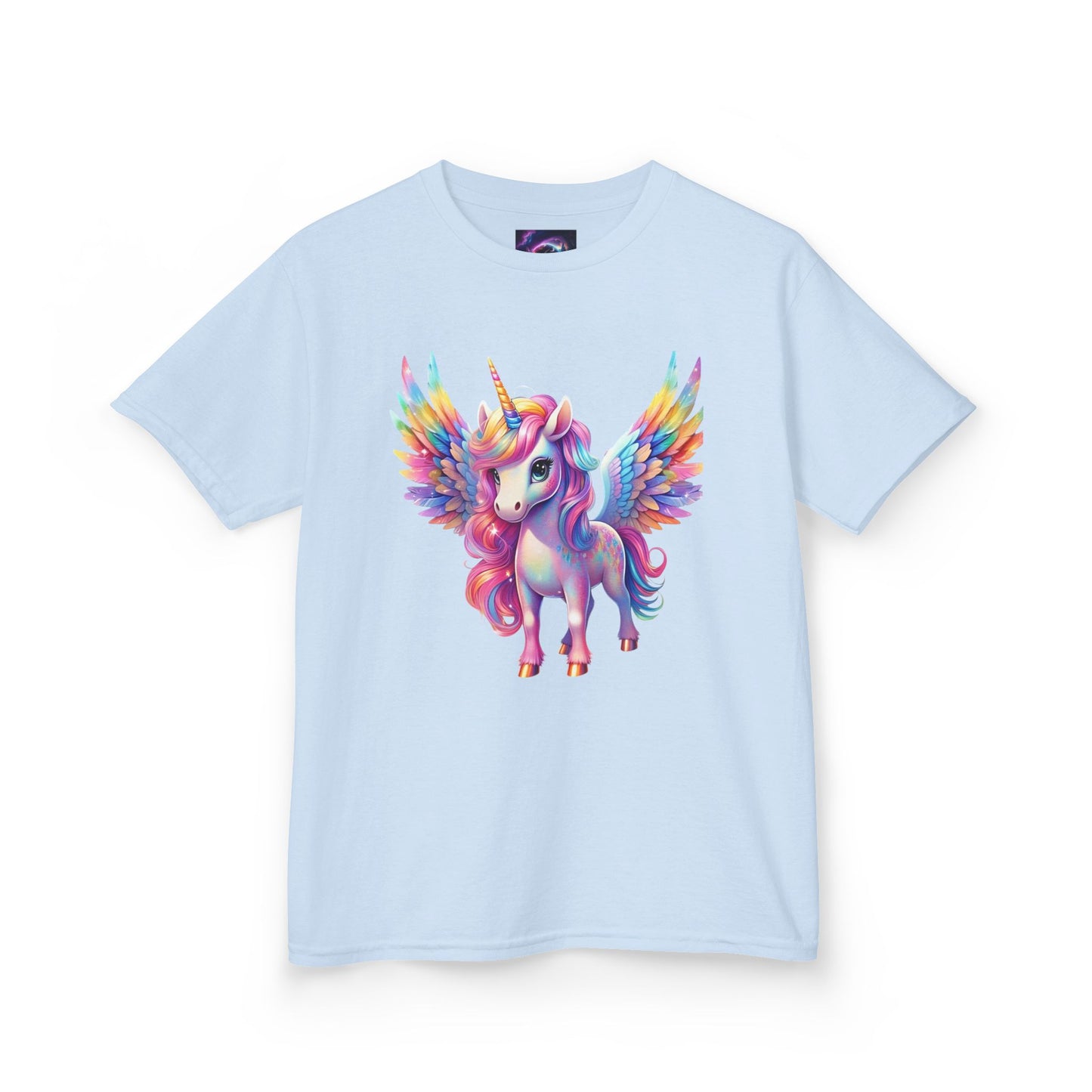 Colorful Unicorn Kids Heavy Cotton Tee - Fun & Whimsical Shirt for Magical Play