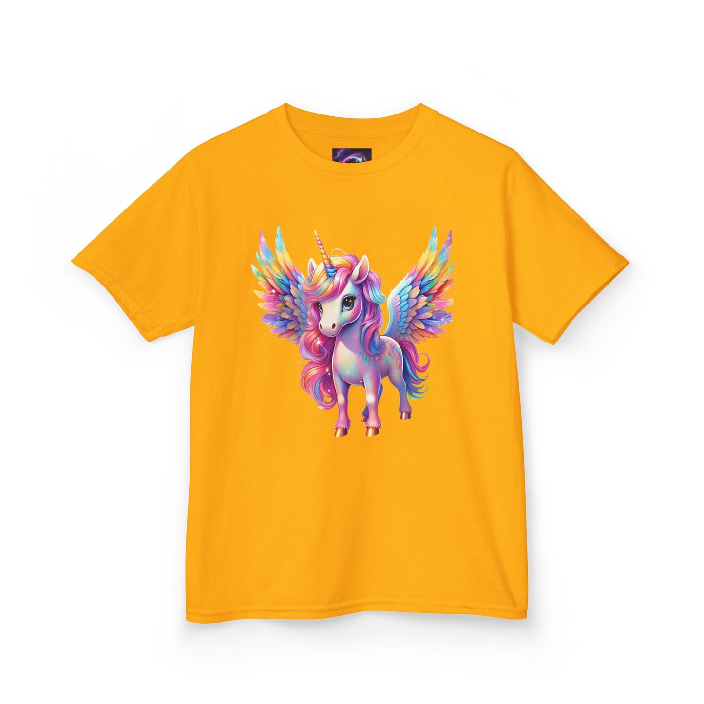 Colorful Unicorn Kids Heavy Cotton Tee - Fun & Whimsical Shirt for Magical Play