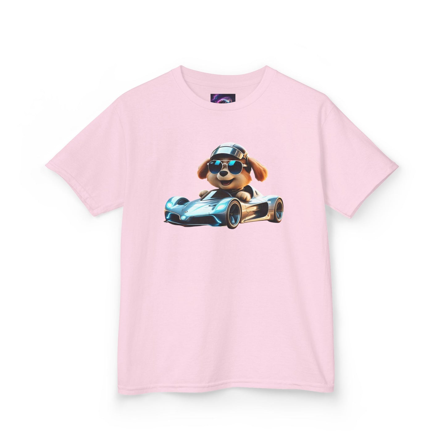 Cool Dog Racing Kids Tee - Fun Lightweight Cotton T-Shirt for Young Speedsters