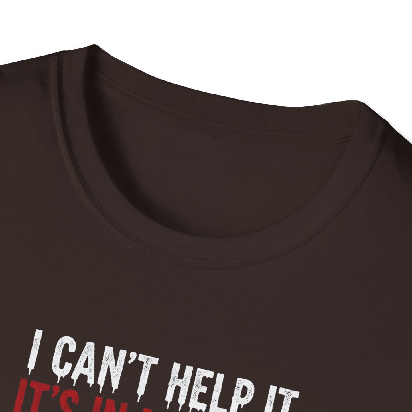 Coffee Lover's Vampire Its In My Blood Unisex T-Shirt, Funny Graphic Tee, Gift for Baristas, Coffee Addicts, Casual Wear, Halloween Apparel