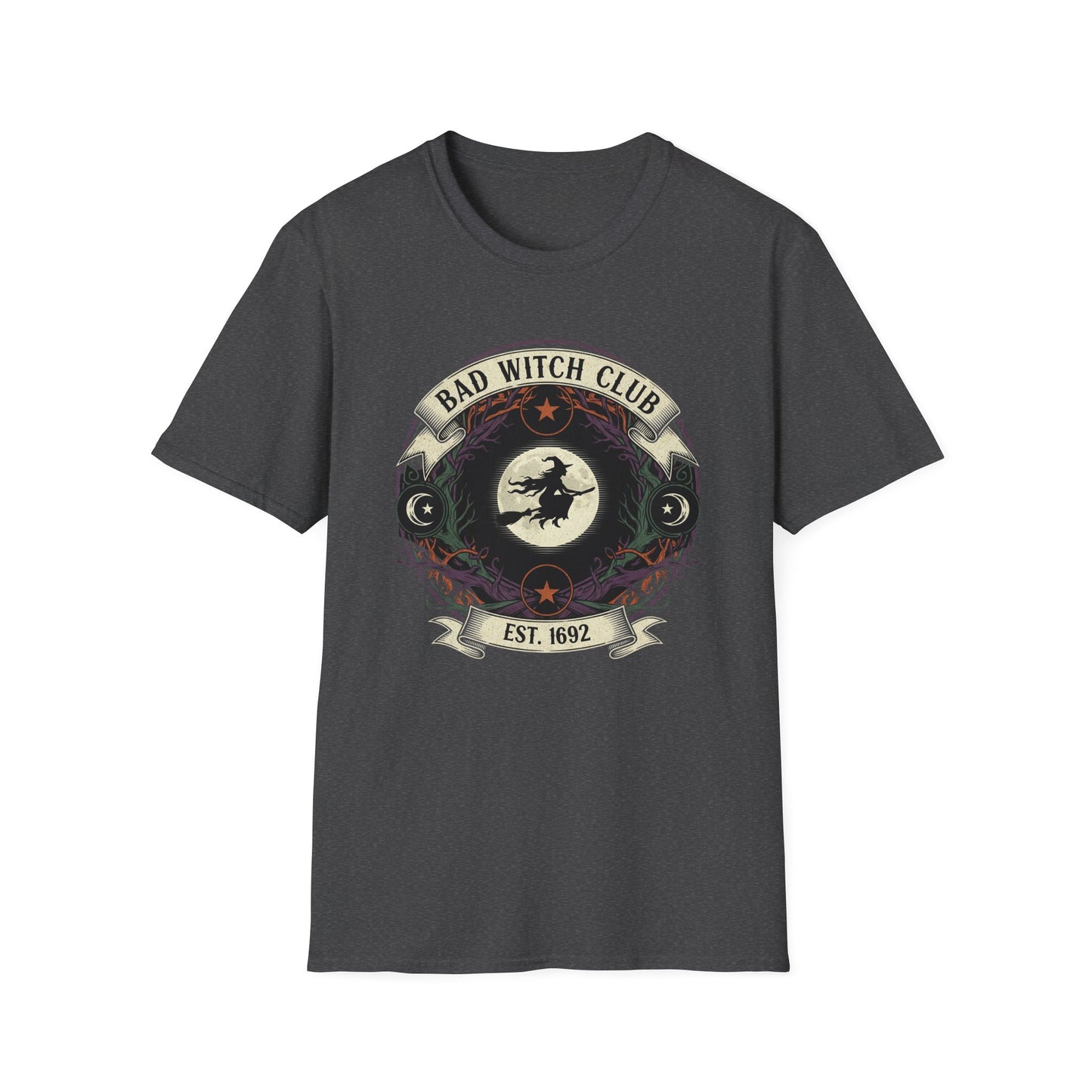 Unisex Bad Witch Club T-Shirt | Boho Style Tee, Witchy Gifts, Halloween Outfit, Casual Wear, Occult Apparel