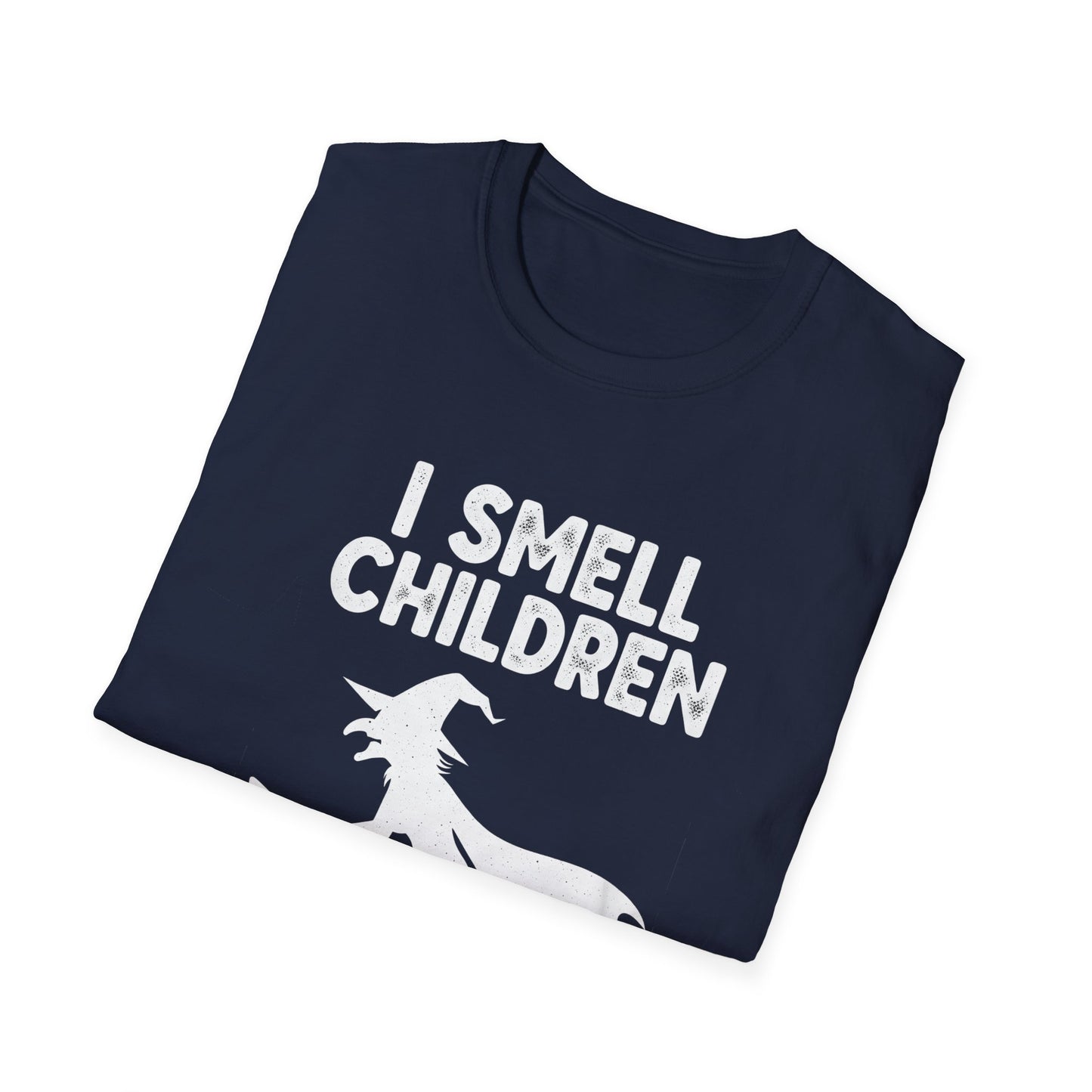 Funny I Smell Children Witch Parity Unisex Softstyle T-Shirt - I Smell Children, Gift for Parents, Humor Tee, Casual Wear, Halloween Party, Fun Outfit