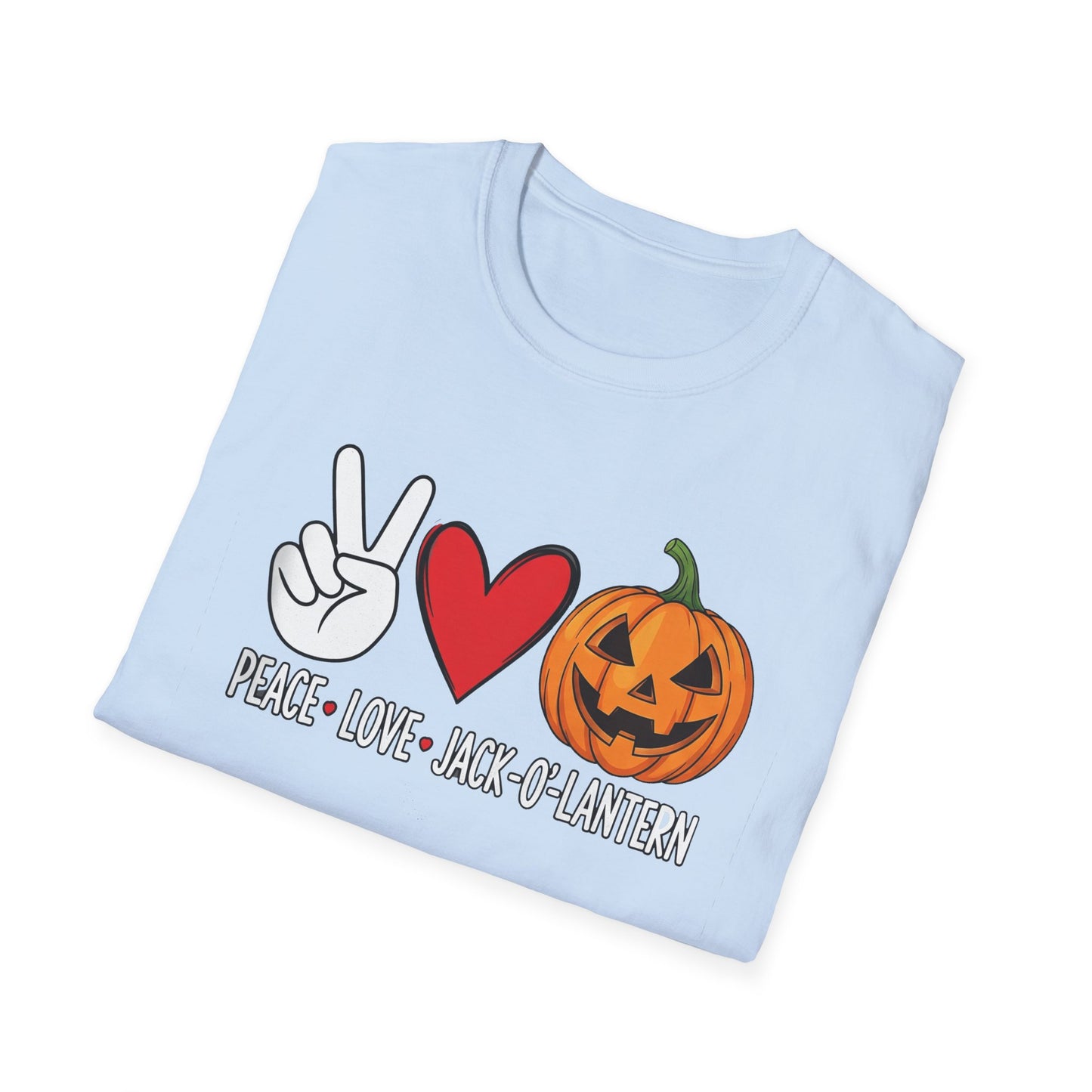 Fall Vibes Graphic T-Shirt, Pumpkin Love Tee, Unisex Halloween Shirt, Peace Love Pumpkin, Autumn Fashion Top