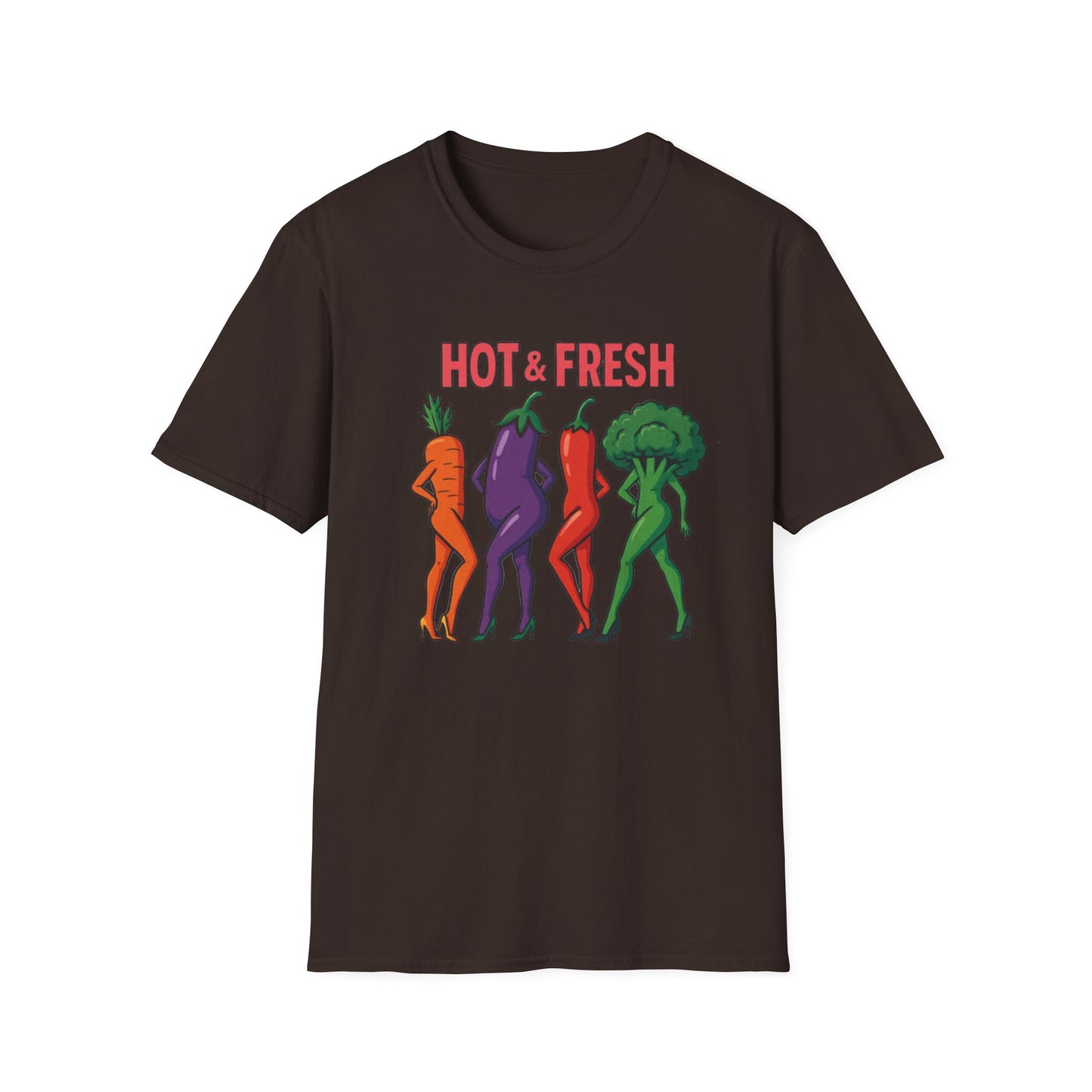 Hot & Fresh Vegetable Graphic T-Shirt, Fun Unisex Tee, Cute Foodie Gift, Summer Outfit, Vegan Fashion Statement