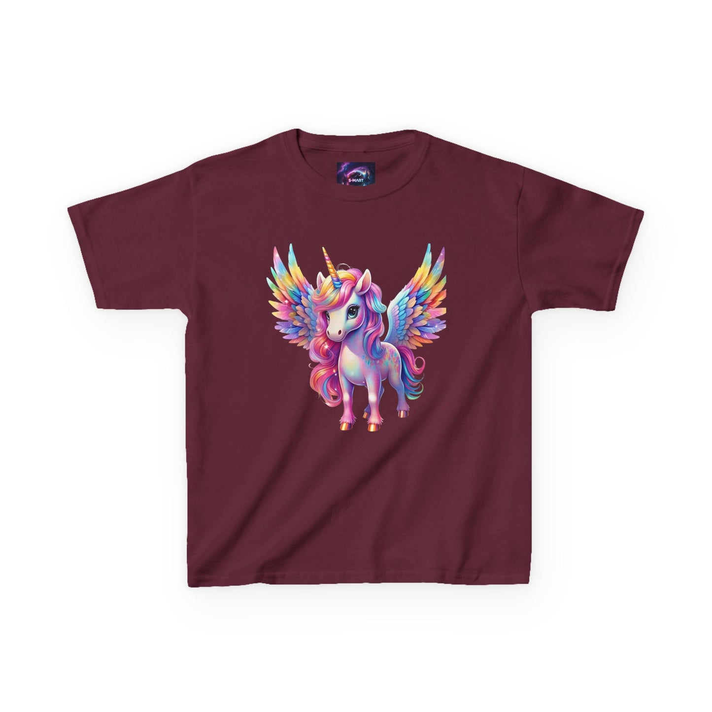 Colorful Unicorn Kids Heavy Cotton Tee - Fun & Whimsical Shirt for Magical Play