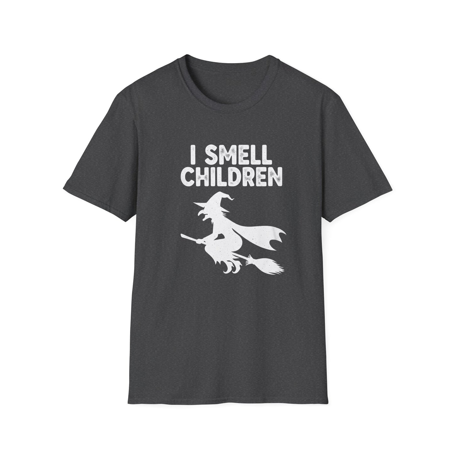 Funny I Smell Children Witch Parity Unisex Softstyle T-Shirt - I Smell Children, Gift for Parents, Humor Tee, Casual Wear, Halloween Party, Fun Outfit