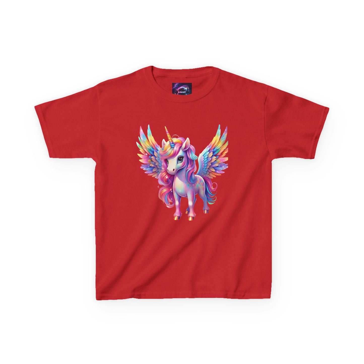 Colorful Unicorn Kids Heavy Cotton Tee - Fun & Whimsical Shirt for Magical Play