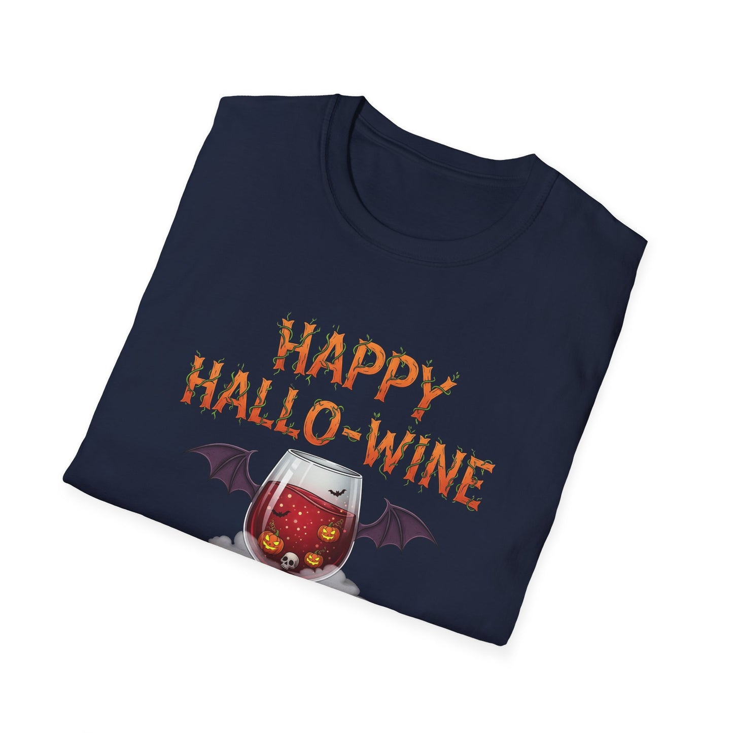 Happy Halloween Wine T-Shirt, Fun Costume Tee, Unisex Graphic Shirt, Spooky Party Wear, Gift for Wine Lovers