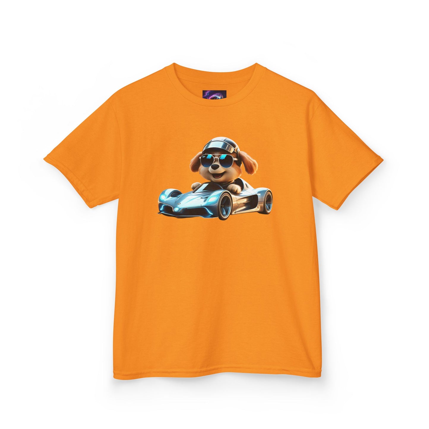 Cool Dog Racing Kids Tee - Fun Lightweight Cotton T-Shirt for Young Speedsters