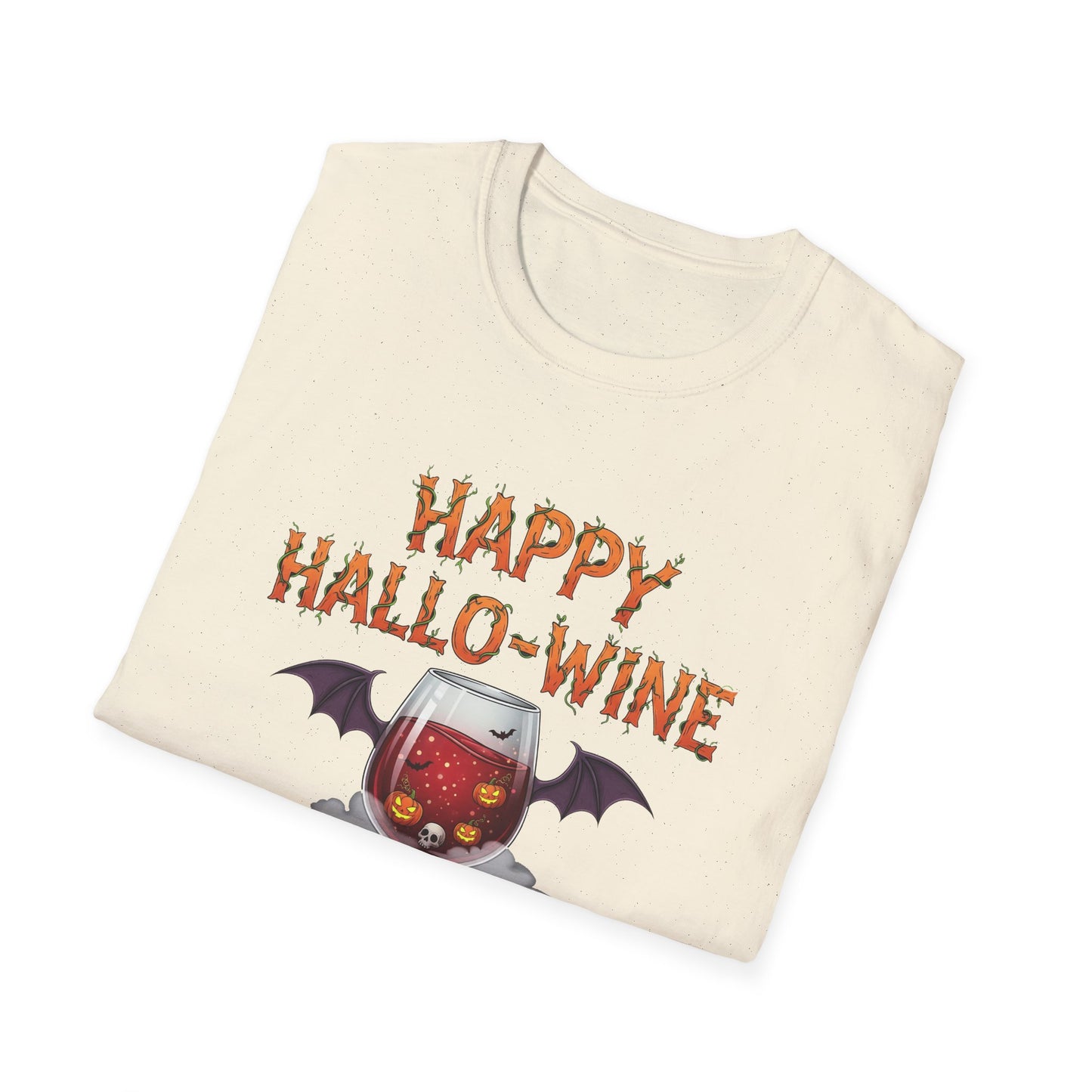 Happy Halloween Wine T-Shirt, Fun Costume Tee, Unisex Graphic Shirt, Spooky Party Wear, Gift for Wine Lovers
