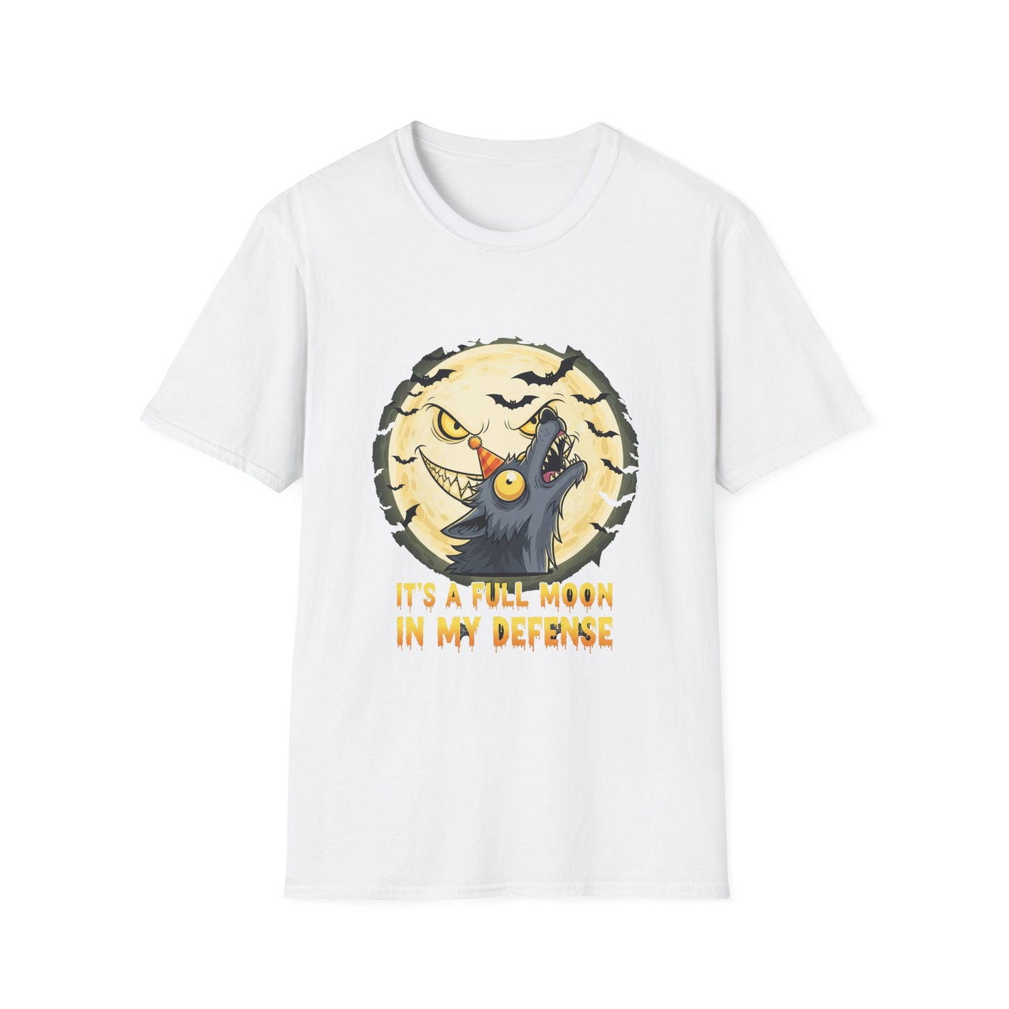 Halloween Full Moon T-Shirt, Unisex Tee, Spooky Shirt, Fall Fashion, Gift for Werewolf Fans, October Celebration