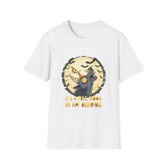 Halloween Full Moon T-Shirt, Unisex Tee, Spooky Shirt, Fall Fashion, Gift for Werewolf Fans, October Celebration
