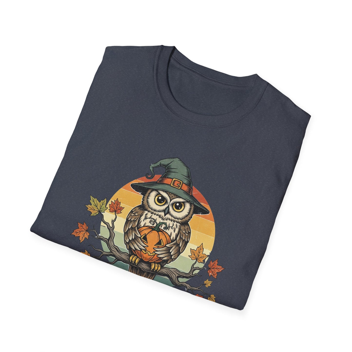 Halloween Happy Owl O Ween Graphic Tee, Casual Fall T-Shirt, Seasonal Gift, Unisex Halloween Shirt, Fun Halloween Outfit