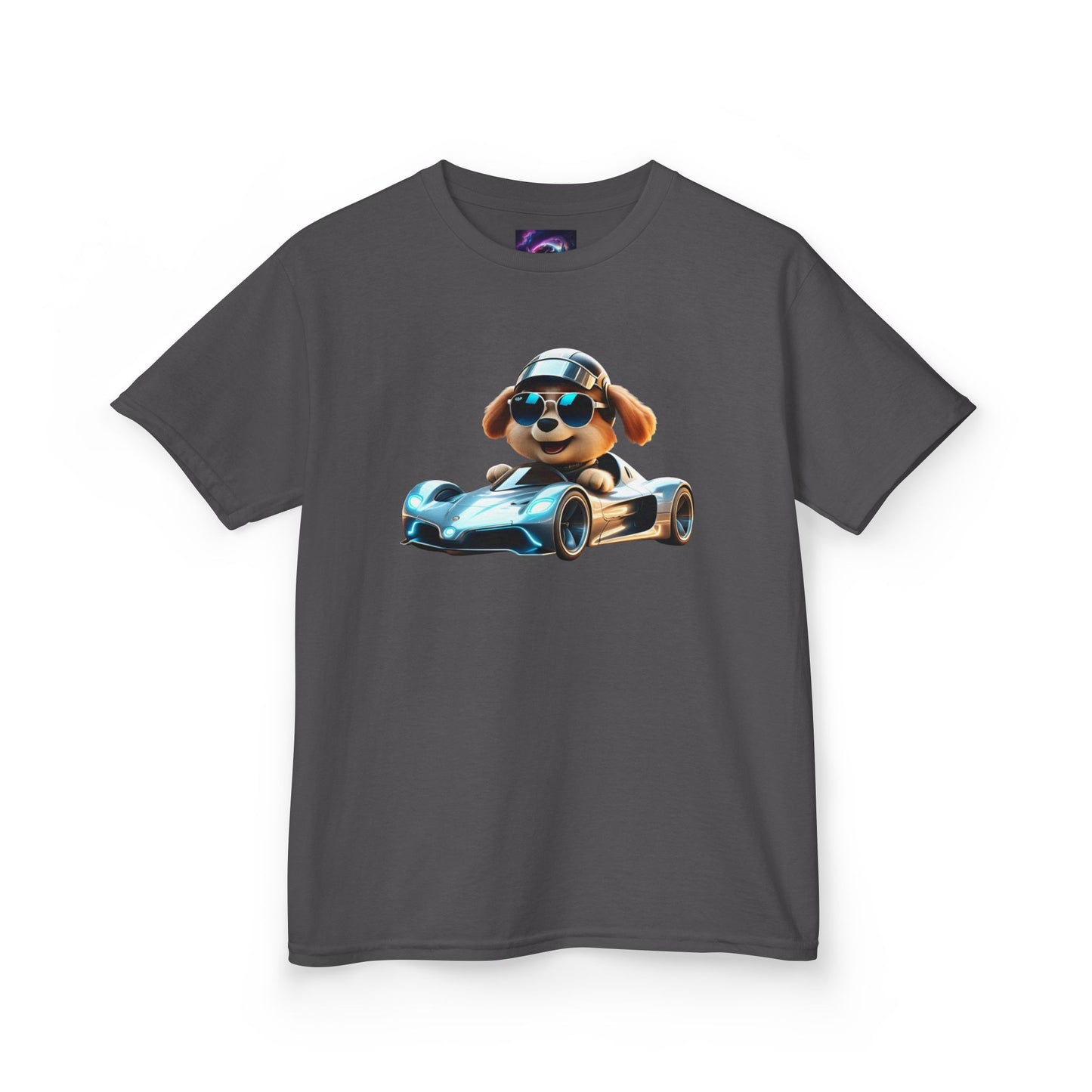 Cool Dog Racing Kids Tee - Fun Lightweight Cotton T-Shirt for Young Speedsters
