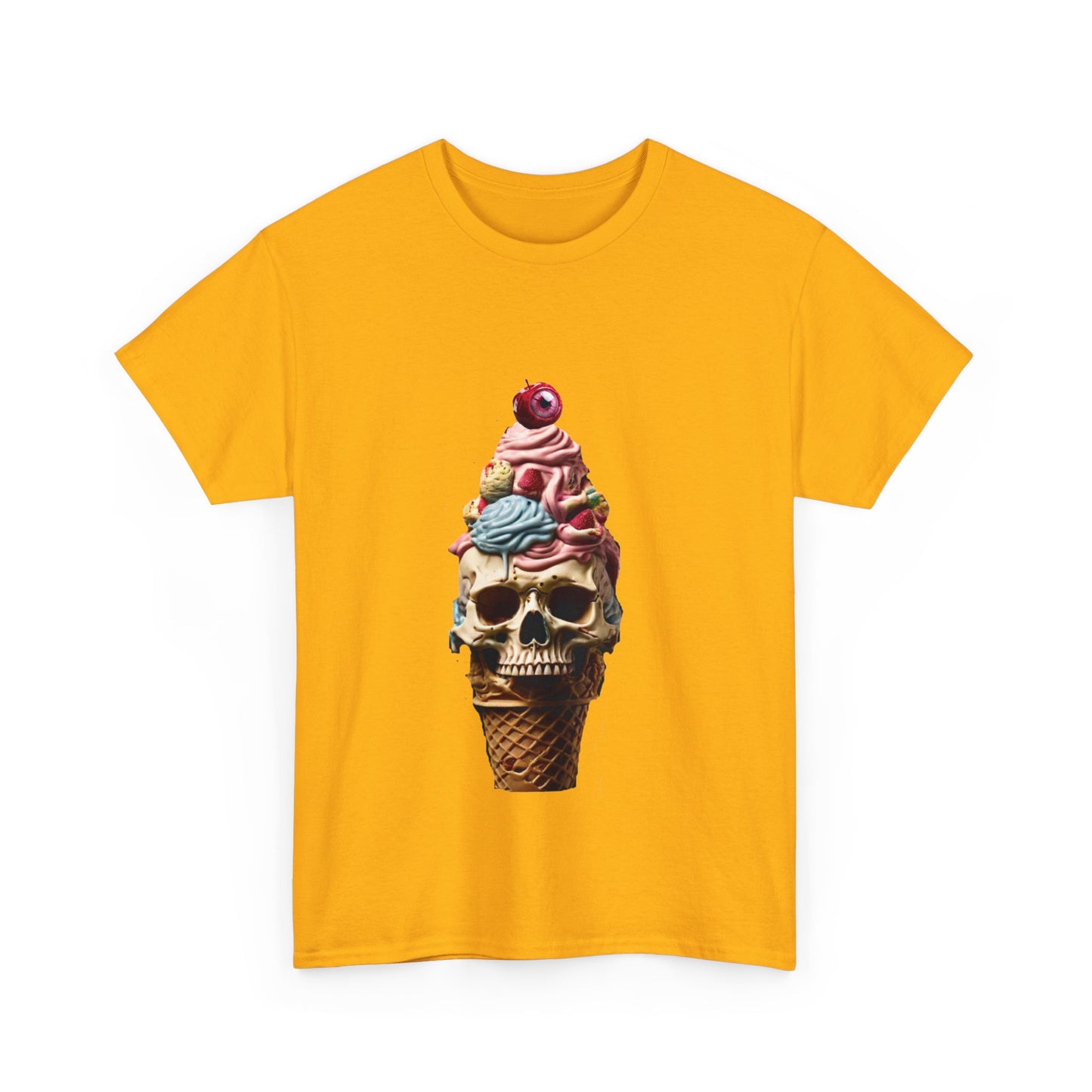 Skull Ice Cream Unisex Heavy Cotton Tee - S-Mart Shop Smart Treasures