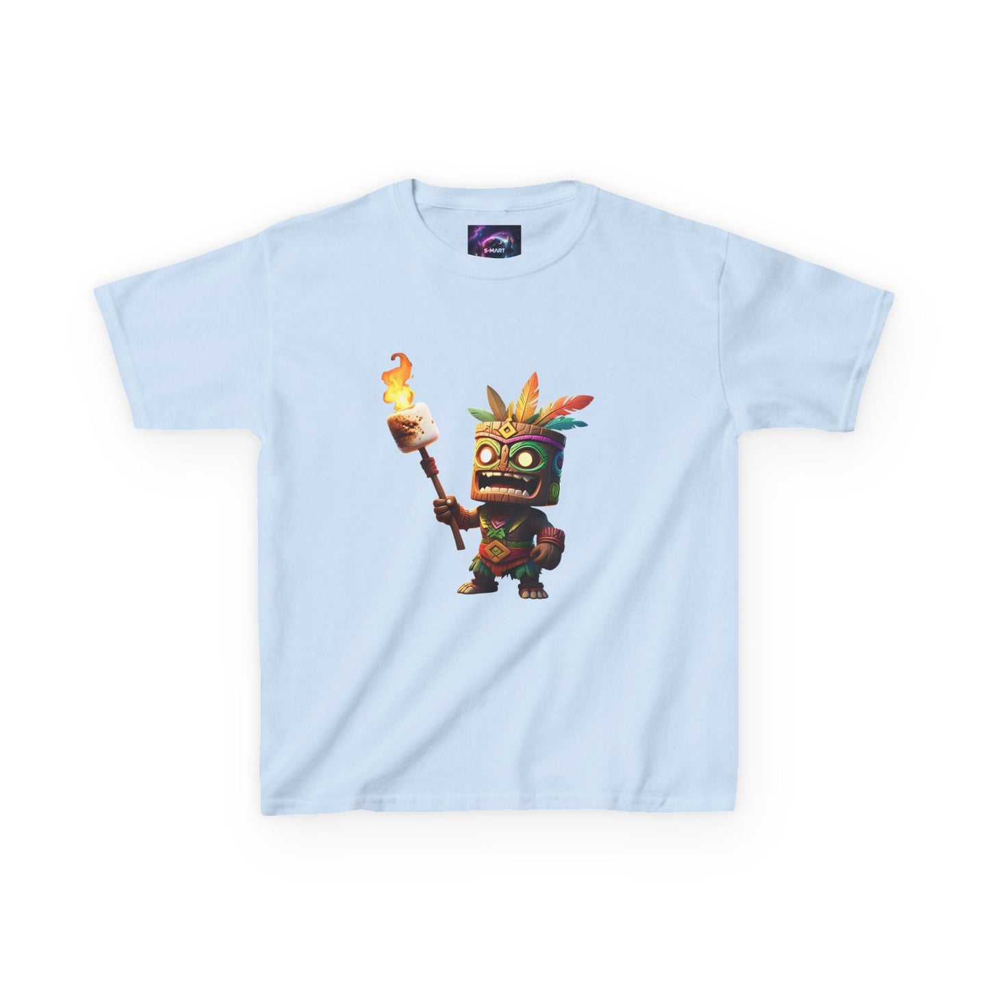 Kids Tiki Toasted Marshmallow Heavy Cotton Tee - Fun & Playful Design for Adventurous Kids