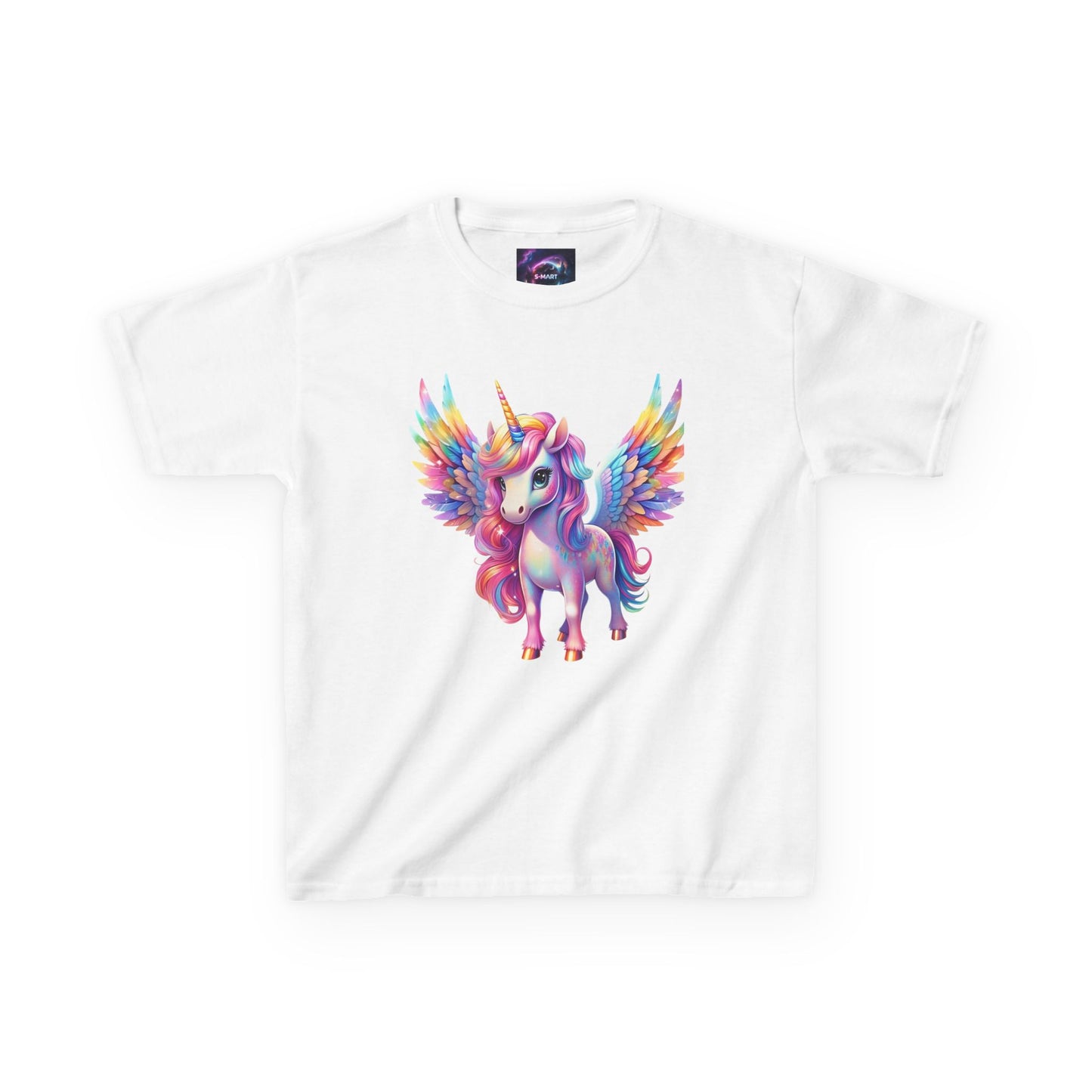 Colorful Unicorn Kids Heavy Cotton Tee - Fun & Whimsical Shirt for Magical Play