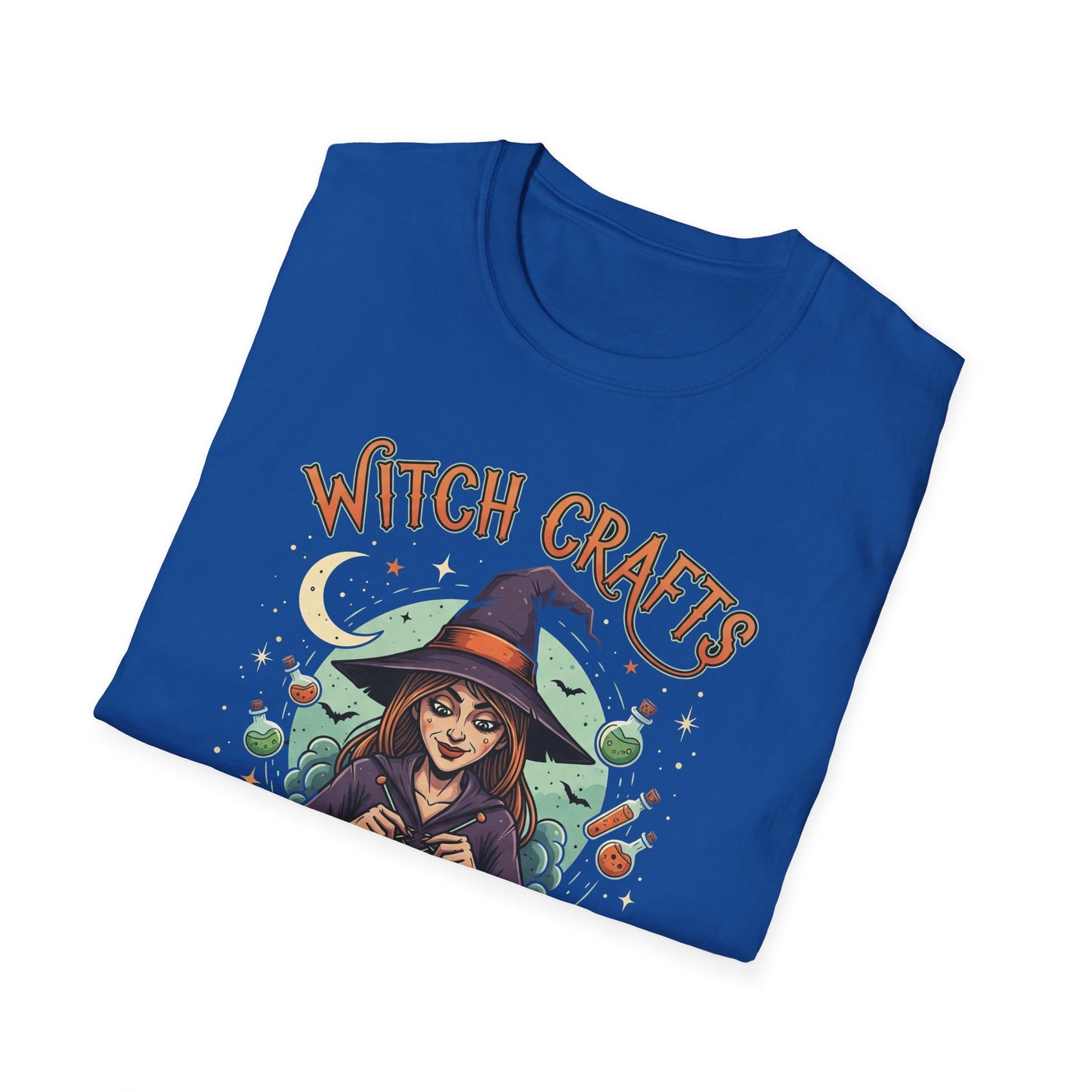 Witchcrafts Unisex Softstyle T-Shirt | Spooky Halloween Tee, Witchy Apparel, Gift for Witches, Retro Graphic Shirt, Autumn Fashion
