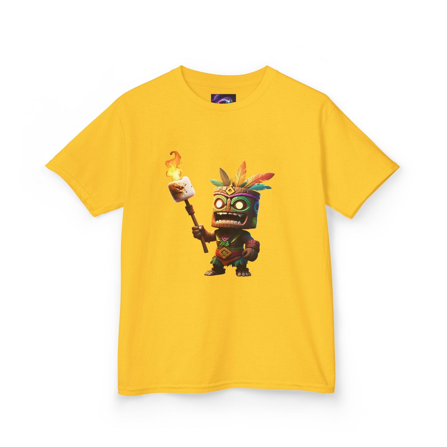 Kids Tiki Toasted Marshmallow Heavy Cotton Tee - Fun & Playful Design for Adventurous Kids