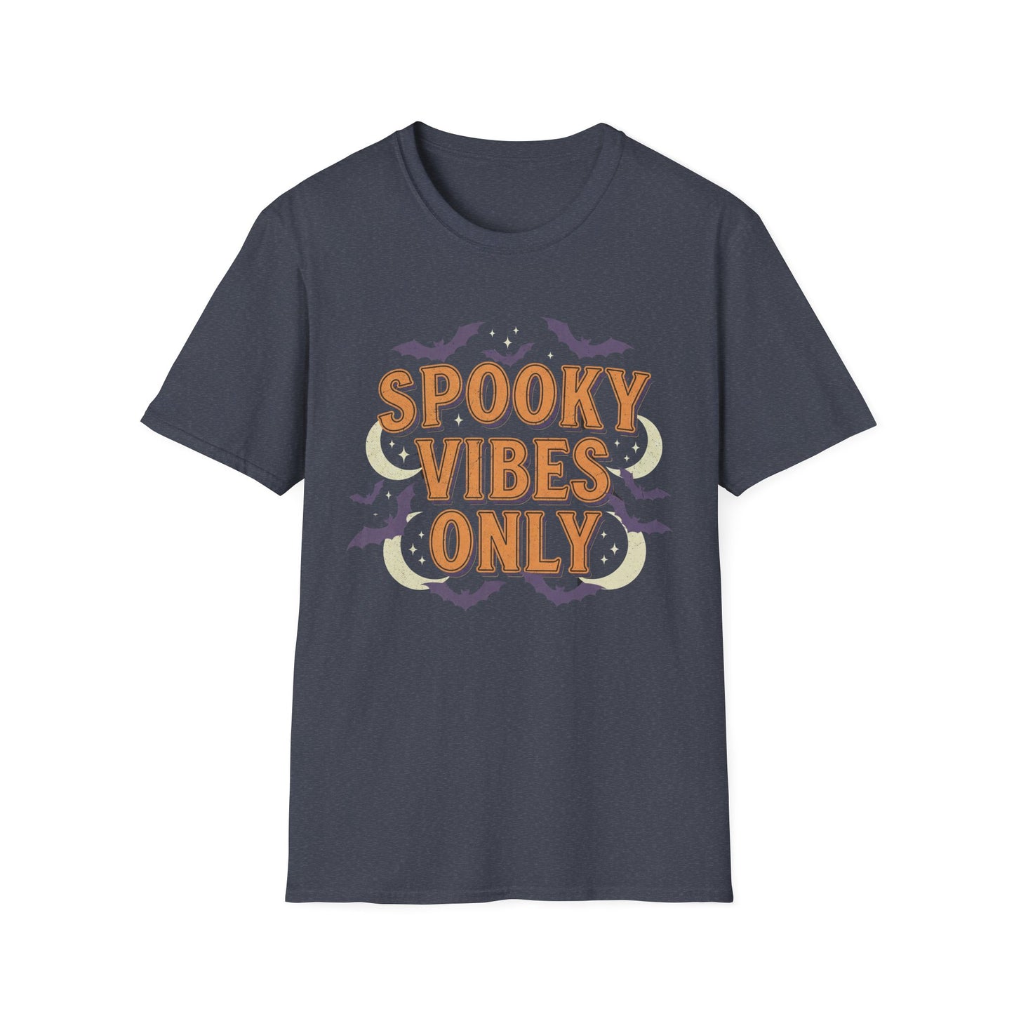 Spooky Vibes Only Unisex Softstyle T-Shirt | Halloween Tee, Autumn Apparel, Gift for Her, Unisex Shirt, Casual Wear, Spooky Season Fashion