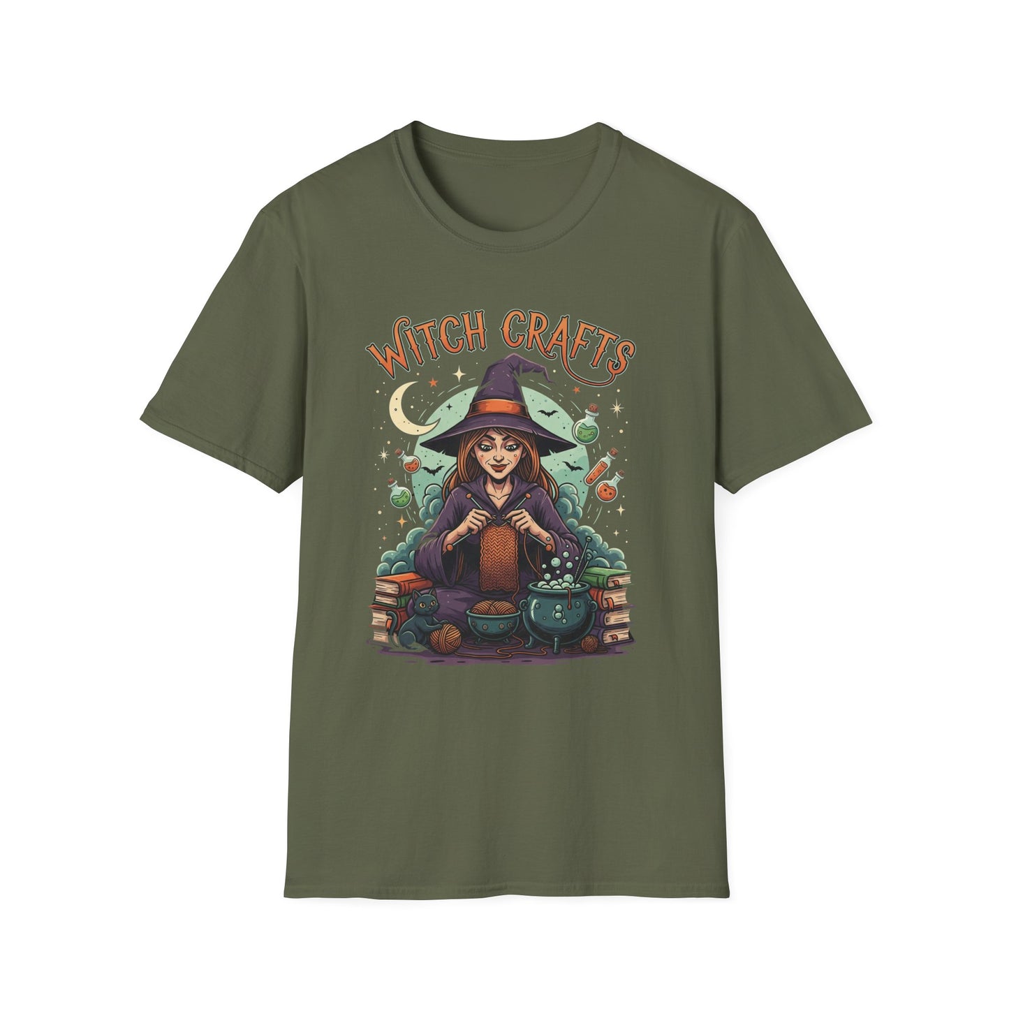 Witchcrafts Unisex Softstyle T-Shirt | Spooky Halloween Tee, Witchy Apparel, Gift for Witches, Retro Graphic Shirt, Autumn Fashion