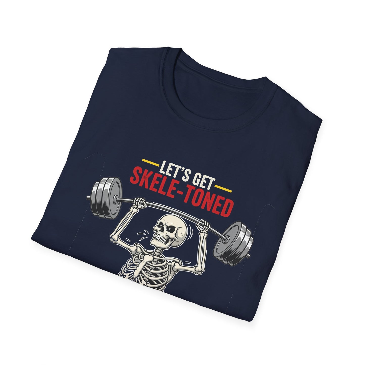 Let's Get Skele-Toned Halloween T-Shirt | Funny Fitness Tee, Unisex Halloween Apparel, Spooky Gym Shirt, Skeleton Workout Top, Unique Gift