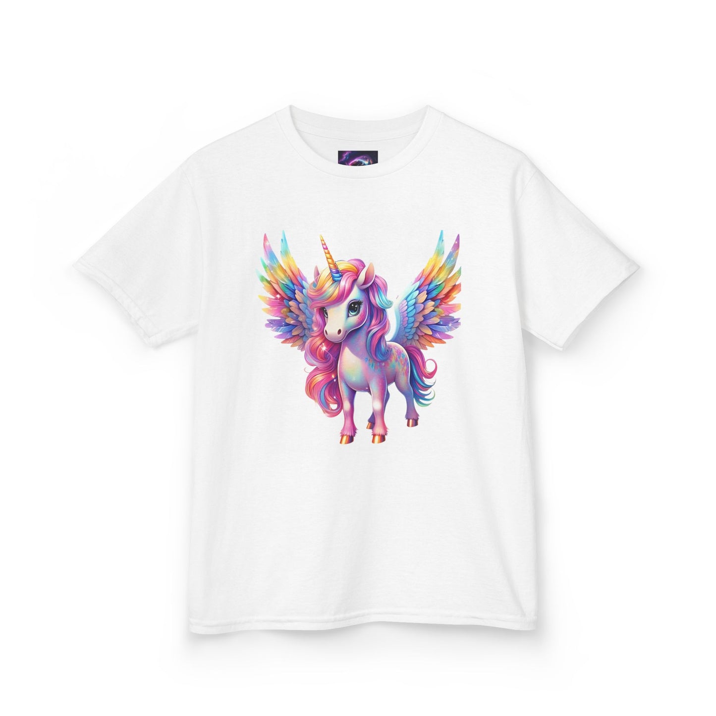 Colorful Unicorn Kids Heavy Cotton Tee - Fun & Whimsical Shirt for Magical Play