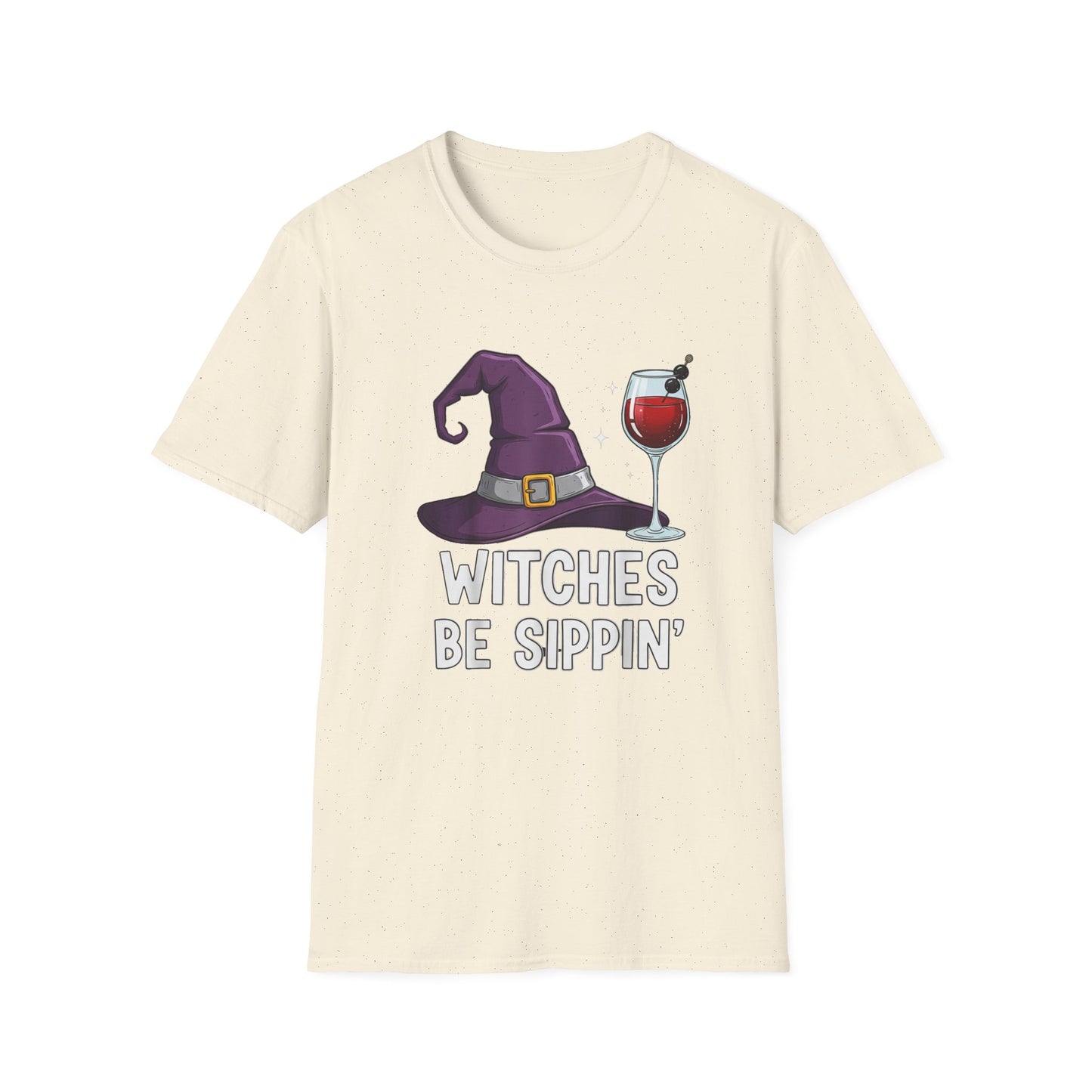 Witches Be Sippin' Unisex Softstyle T-Shirt | Spooky Season Tee, Halloween Gift, Witchy Apparel, Casual Wear, Festival Shirt