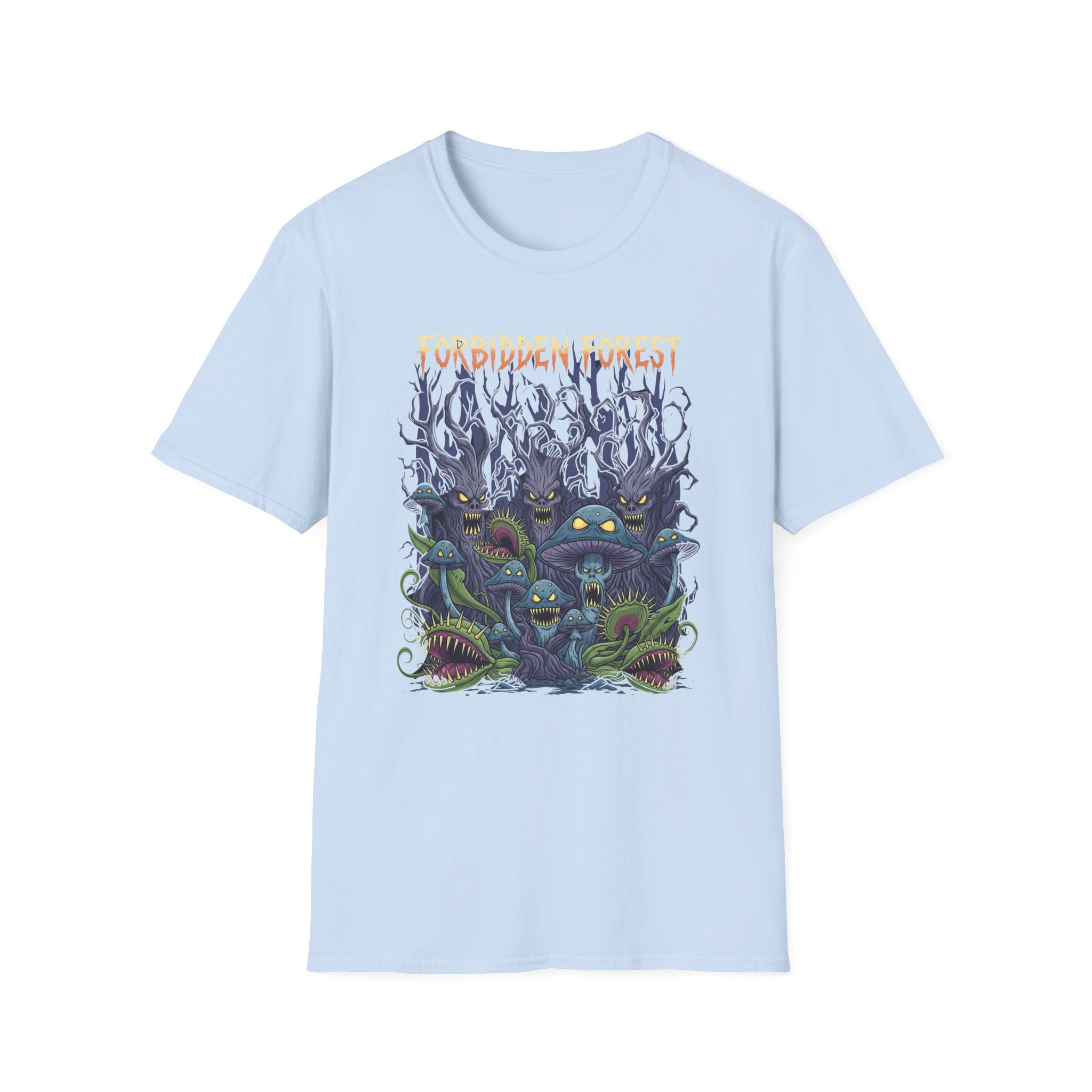 Forbidden Forest Graphic T-Shirt for Nature Lovers & Mystical Vibes, Gift for Halloween, Casual Wear, Adventure Tee, Unique Design