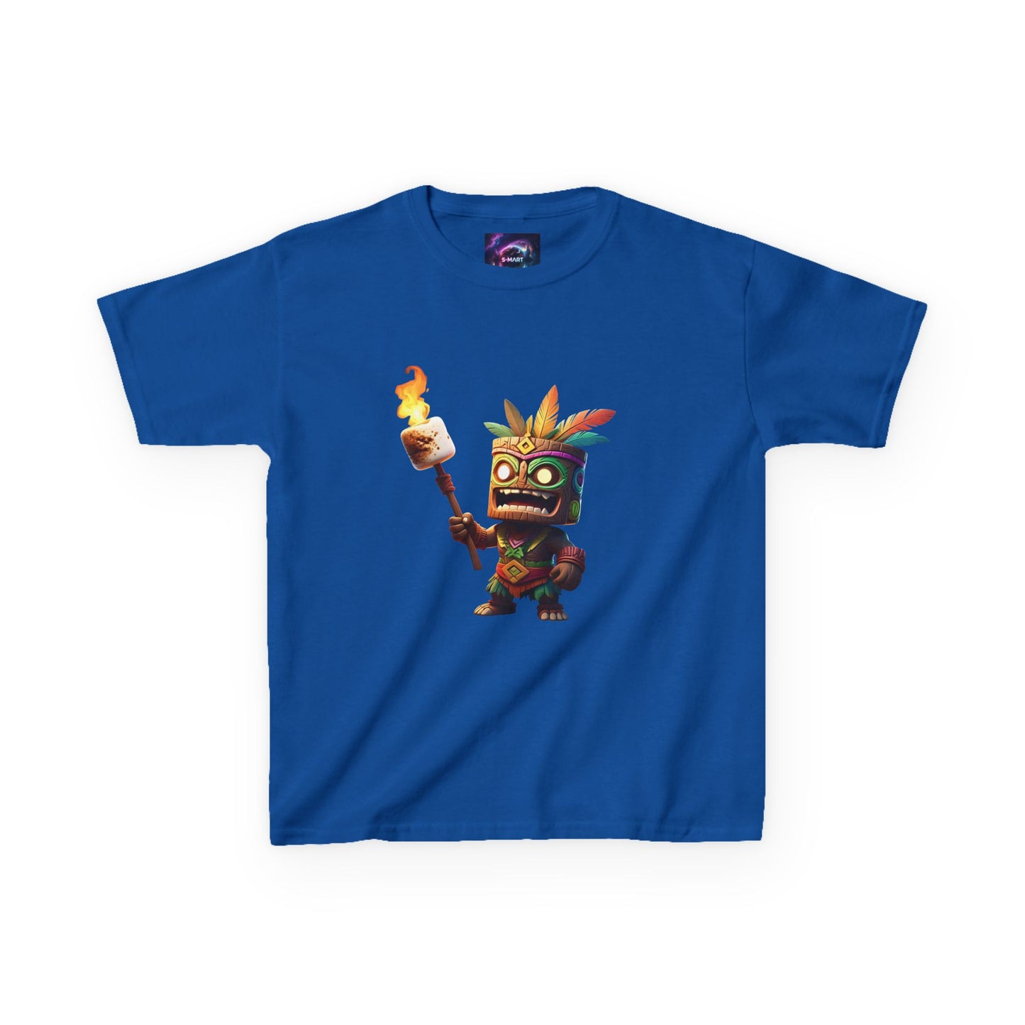 Kids Tiki Toasted Marshmallow Heavy Cotton Tee - Fun & Playful Design for Adventurous Kids