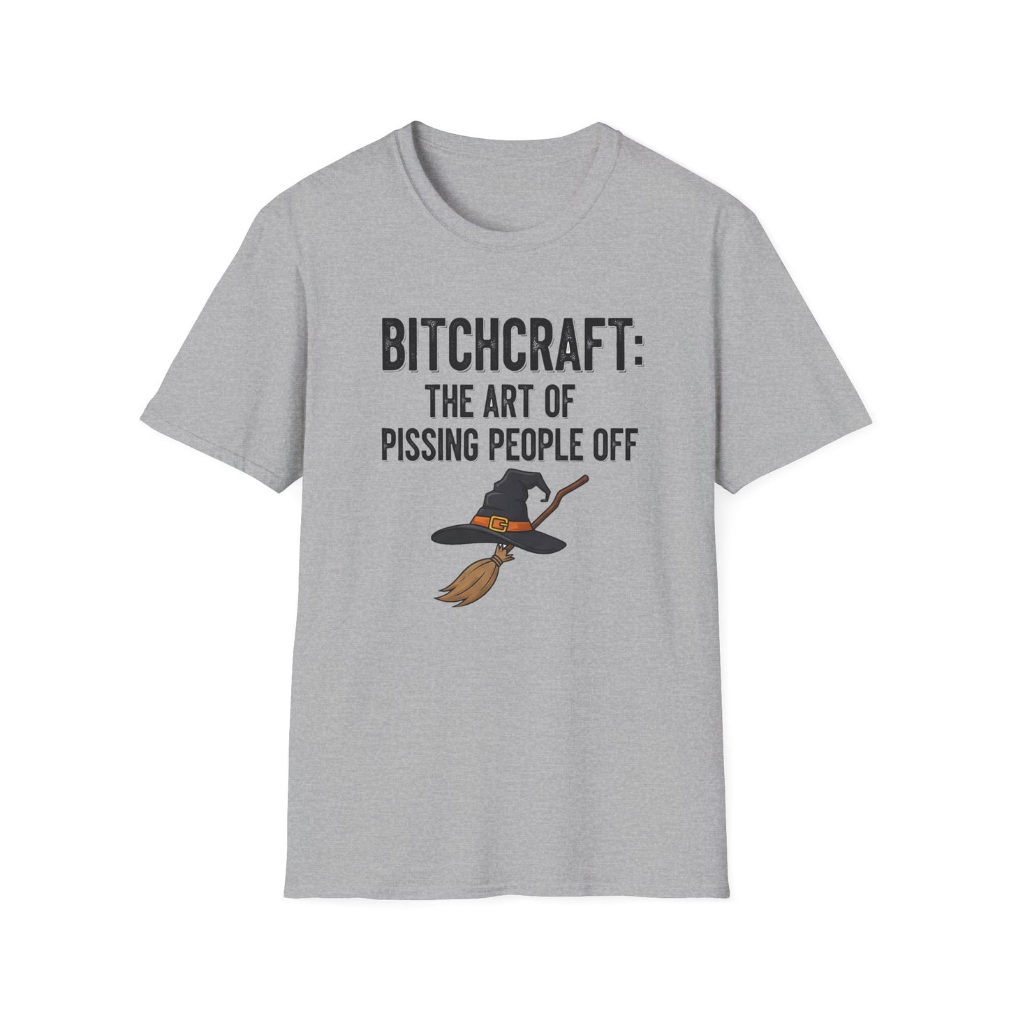 Witchcraft Bitchcraft The Art Of Pissing People Off Unisex T-Shirt | Magic Lover Gift, Halloween Apparel, Art of Spell Casting Tee, Mystical Fashion
