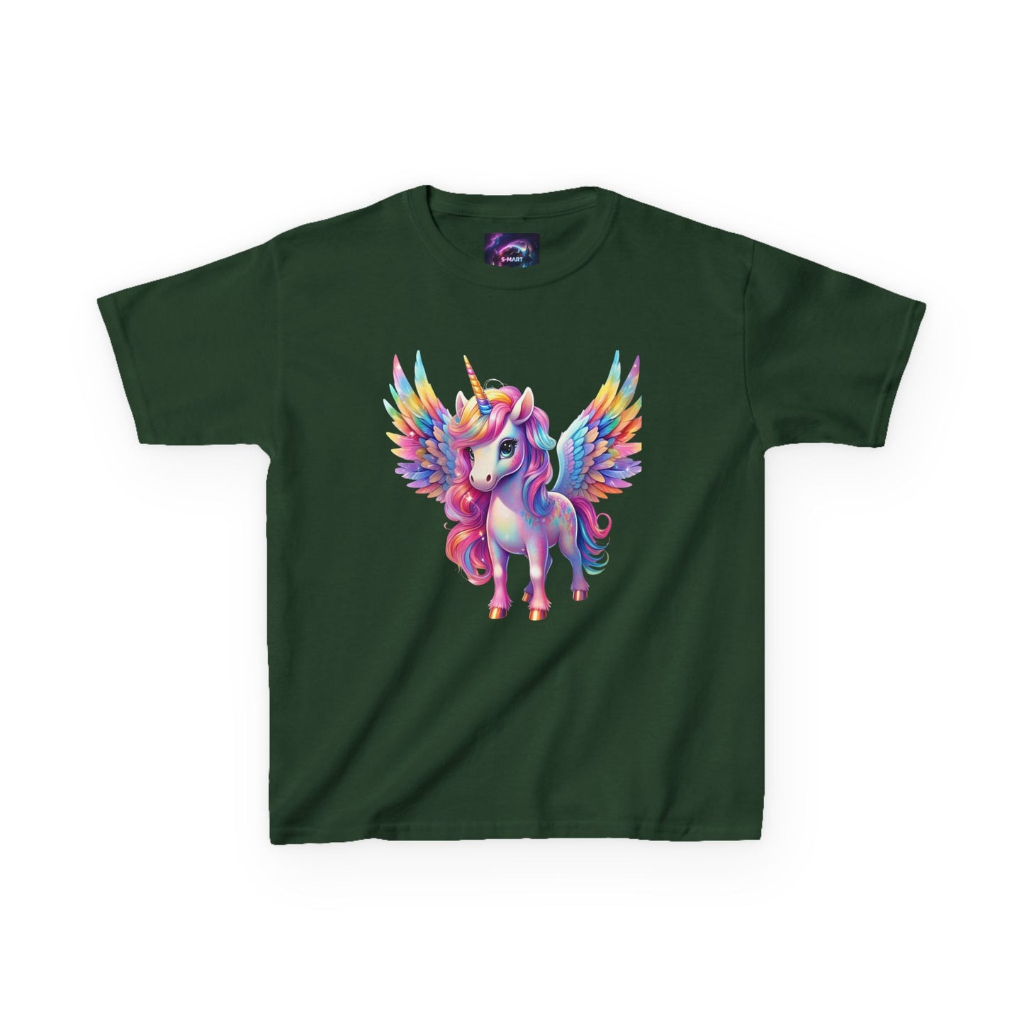 Colorful Unicorn Kids Heavy Cotton Tee - Fun & Whimsical Shirt for Magical Play