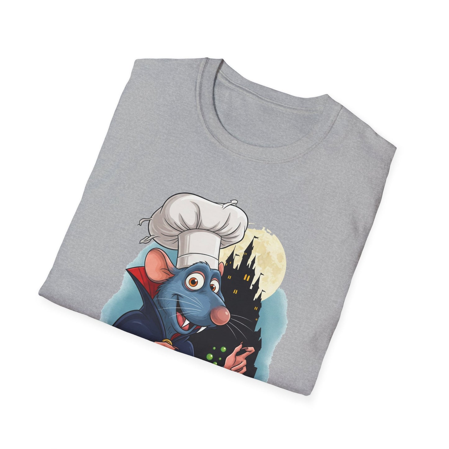 Nosferatoille T-Shirt - Fun Cooking Gift, Unisex Graphic Tee, Nosferatouille Humor, Halloween Apparel, Foodie Tee