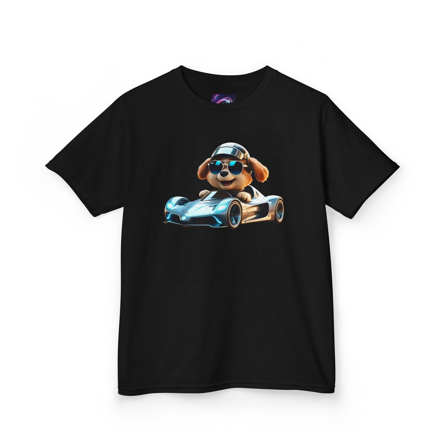 Cool Dog Racing Kids Tee - Fun Lightweight Cotton T-Shirt for Young Speedsters