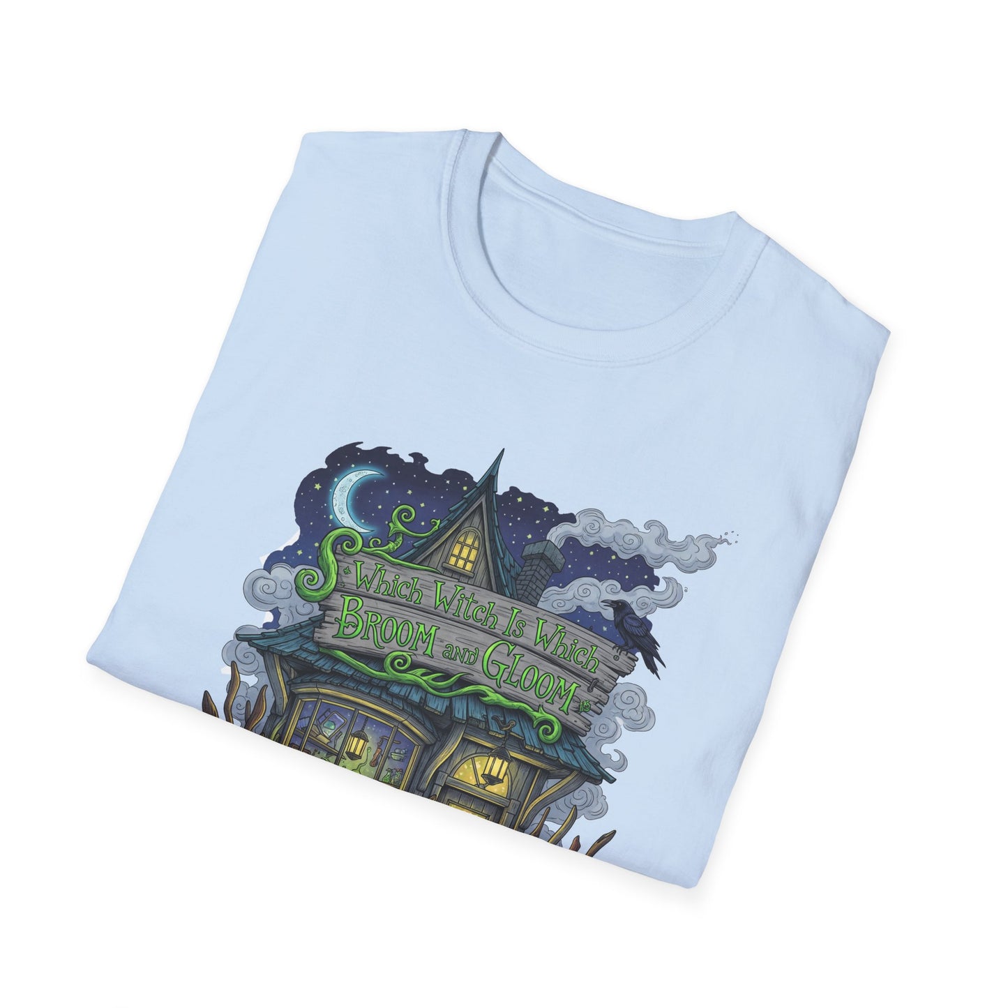 Halloween Which Witch Is Which Broom and Gloom Unisex T-Shirt, Spooky Shirt, Graphic Tee, Fall Apparel, Halloween Gift, Cozy Casual Wear