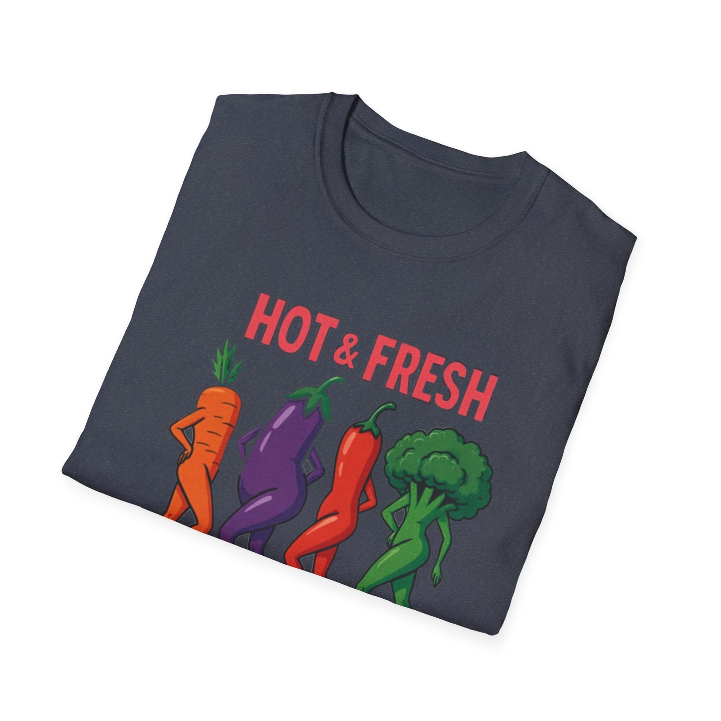 Hot & Fresh Vegetable Graphic T-Shirt, Fun Unisex Tee, Cute Foodie Gift, Summer Outfit, Vegan Fashion Statement