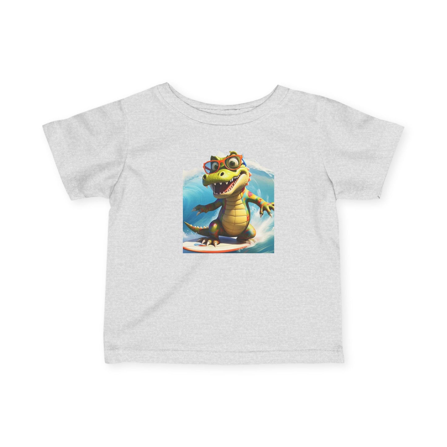 Cute Alligator Surfing Infant Tee - Perfect for Playtime & Summer Fun