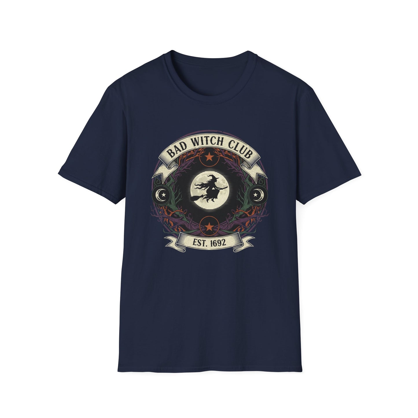 Unisex Bad Witch Club T-Shirt | Boho Style Tee, Witchy Gifts, Halloween Outfit, Casual Wear, Occult Apparel