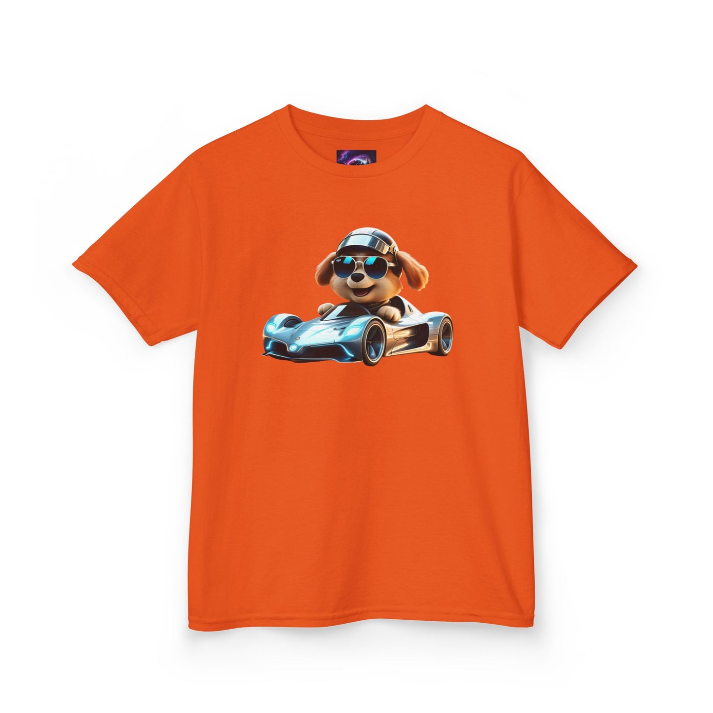 Cool Dog Racing Kids Tee - Fun Lightweight Cotton T-Shirt for Young Speedsters