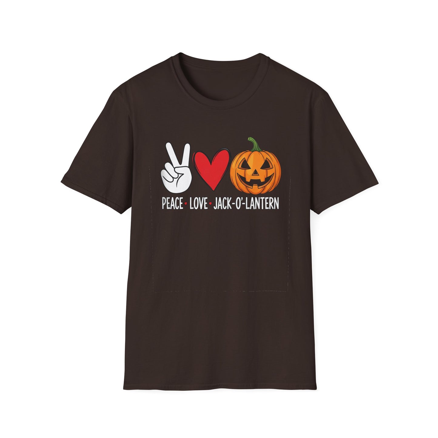 Fall Vibes Graphic T-Shirt, Pumpkin Love Tee, Unisex Halloween Shirt, Peace Love Pumpkin, Autumn Fashion Top