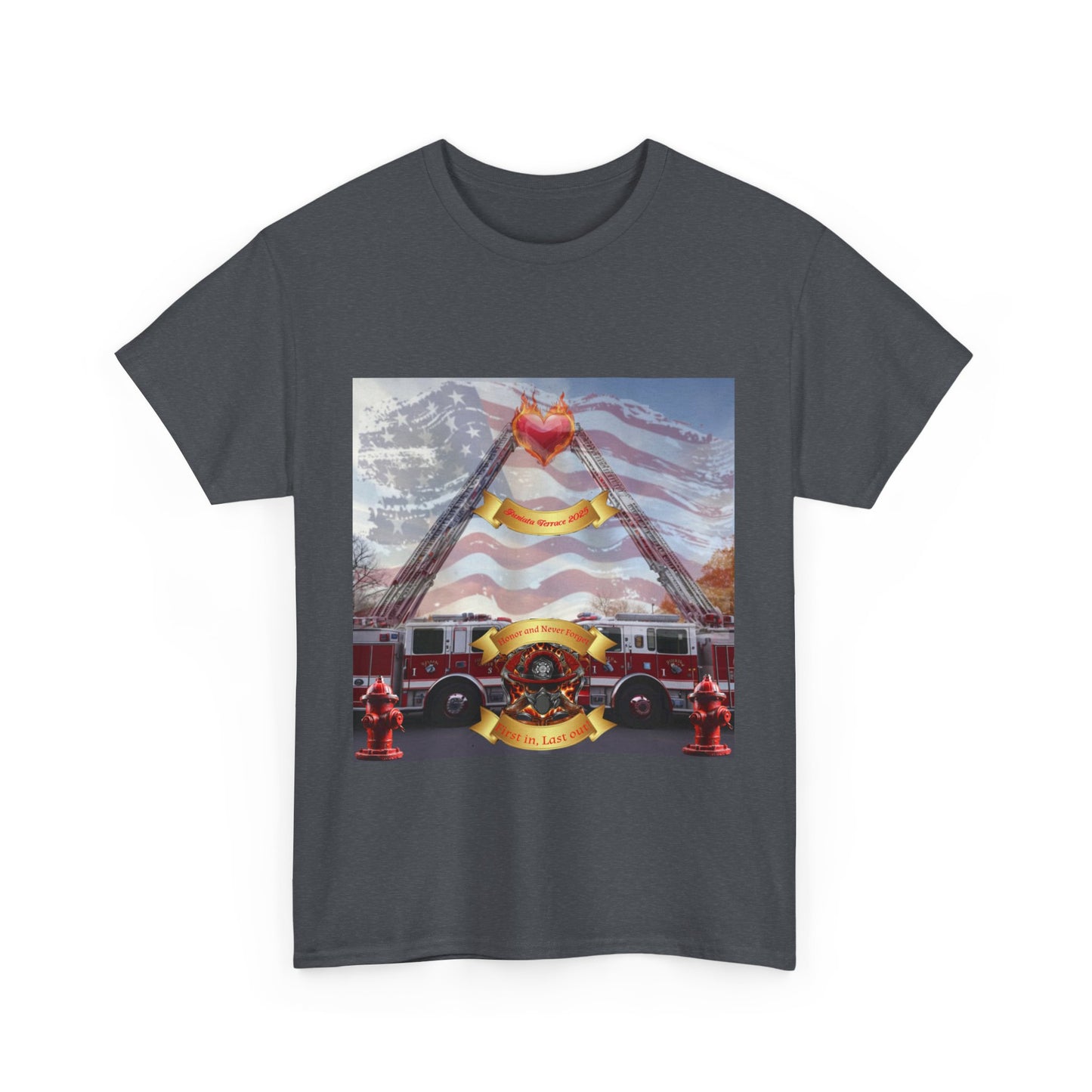 The Juniata Terrace Fire 2025 Honor Patriotic Firefighter T-Shirt