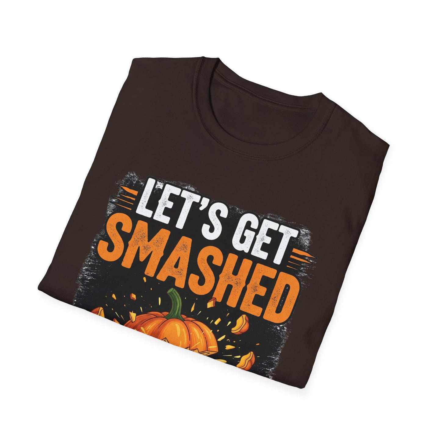 Halloween Pumpkin Lets Get Smashed Graphic T-Shirt, Fall Unisex Tee, Let's Get Smashed Halloween Shirt, Casual Halloween Apparel, Fun Pumpkin Shirt