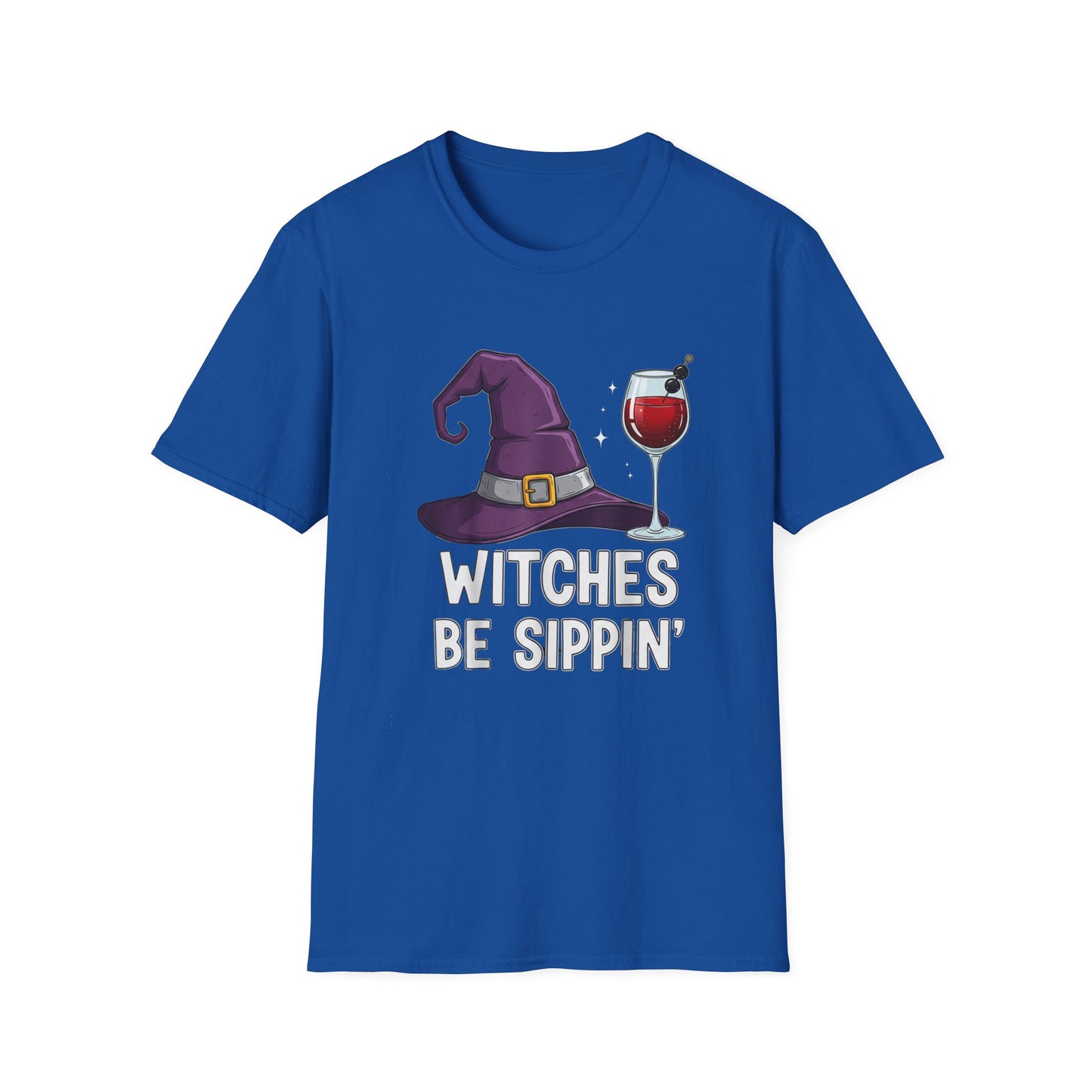 Witches Be Sippin' Unisex Softstyle T-Shirt | Spooky Season Tee, Halloween Gift, Witchy Apparel, Casual Wear, Festival Shirt