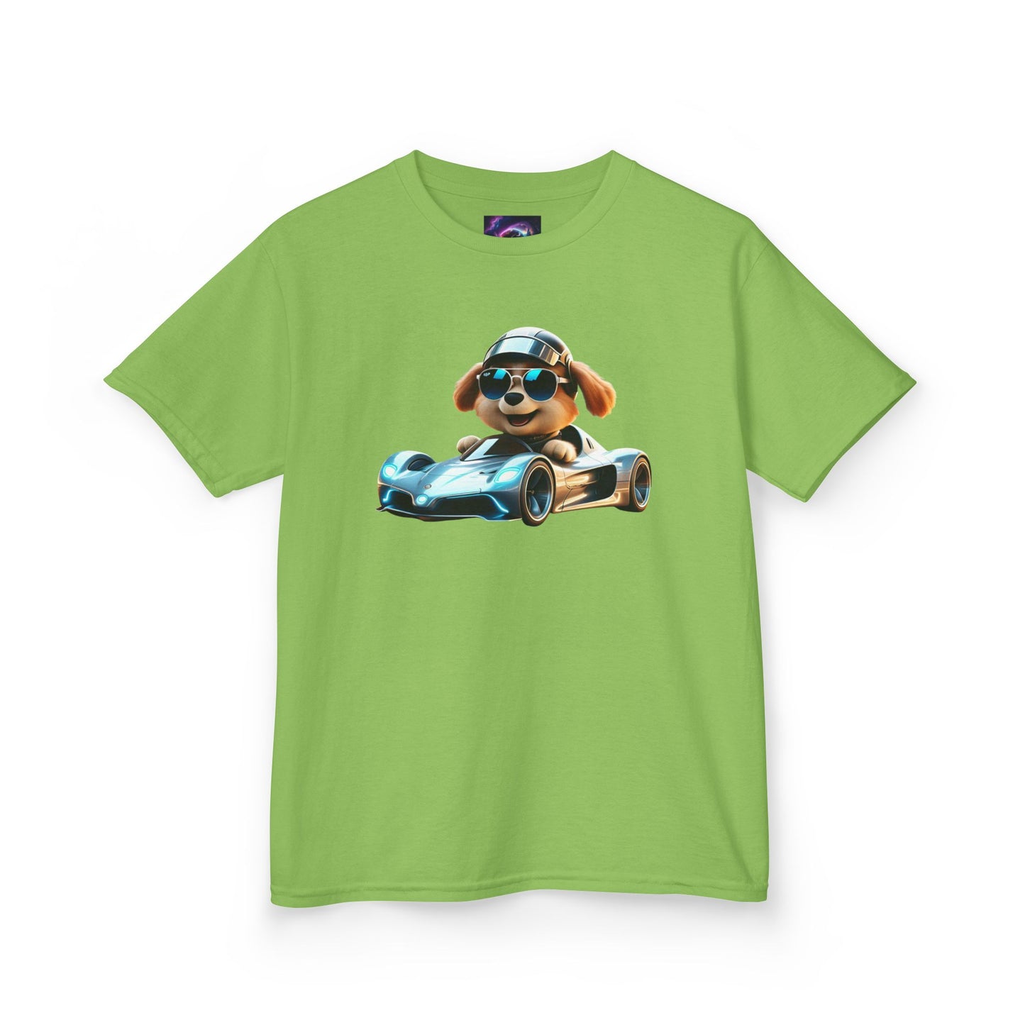 Cool Dog Racing Kids Tee - Fun Lightweight Cotton T-Shirt for Young Speedsters